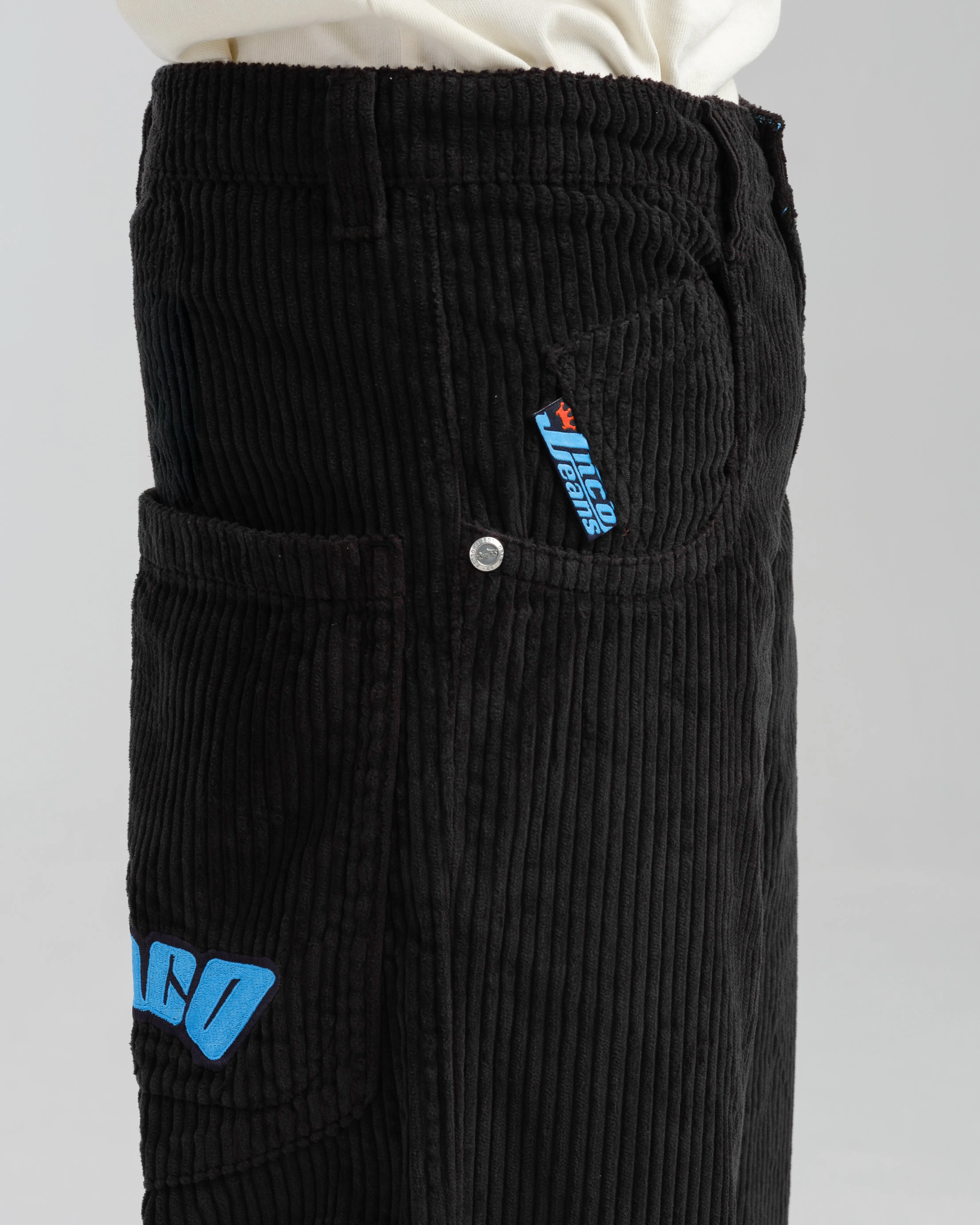 169 Low Down. 20". 4 Wale Corduroy. Black.
