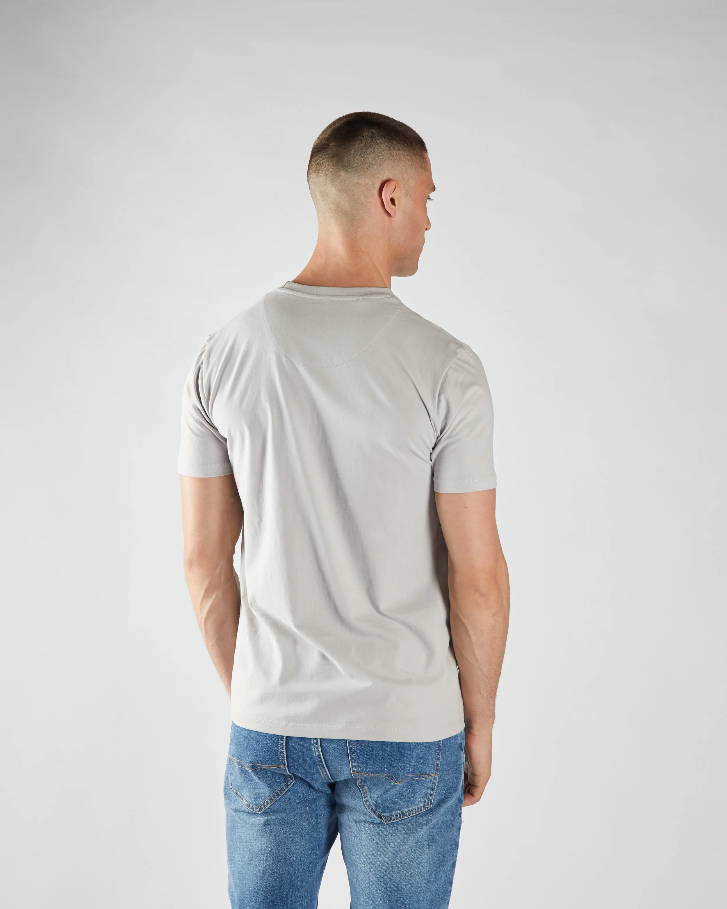 Basic Caden O Neck Tee Distant Grey