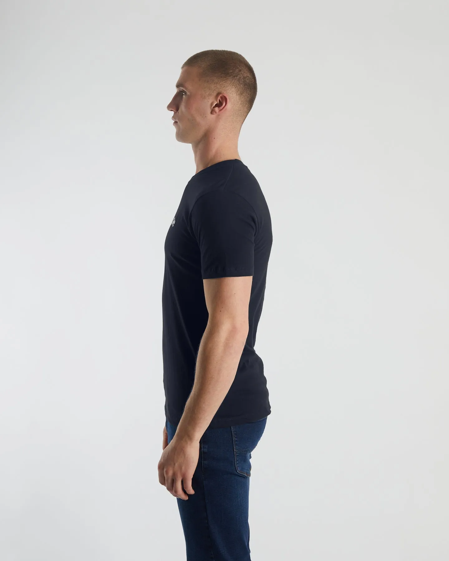 Basic Caden O Neck Tee Midnight Blue