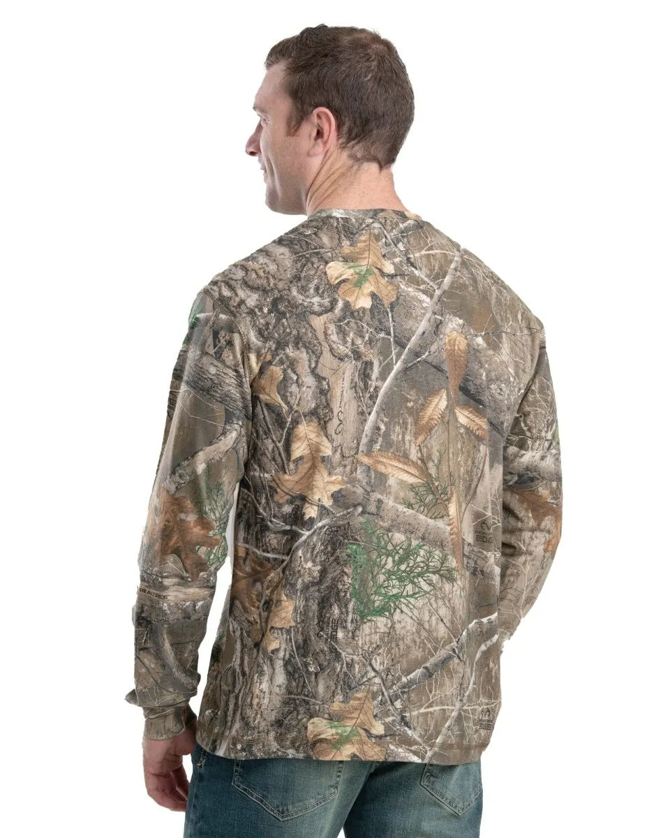 Camo Performance Long Sleeve Pocket Tee