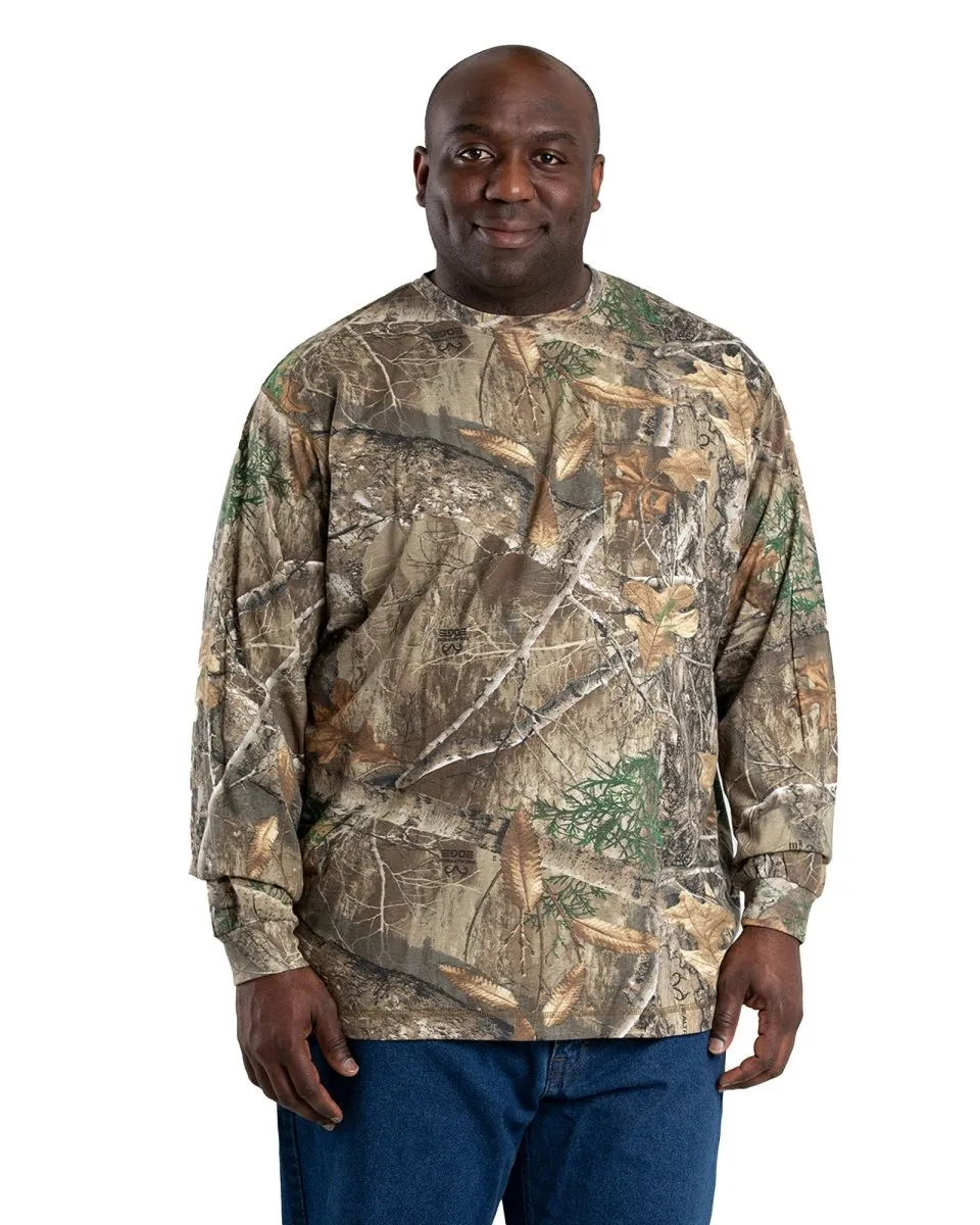 Camo Performance Long Sleeve Pocket Tee