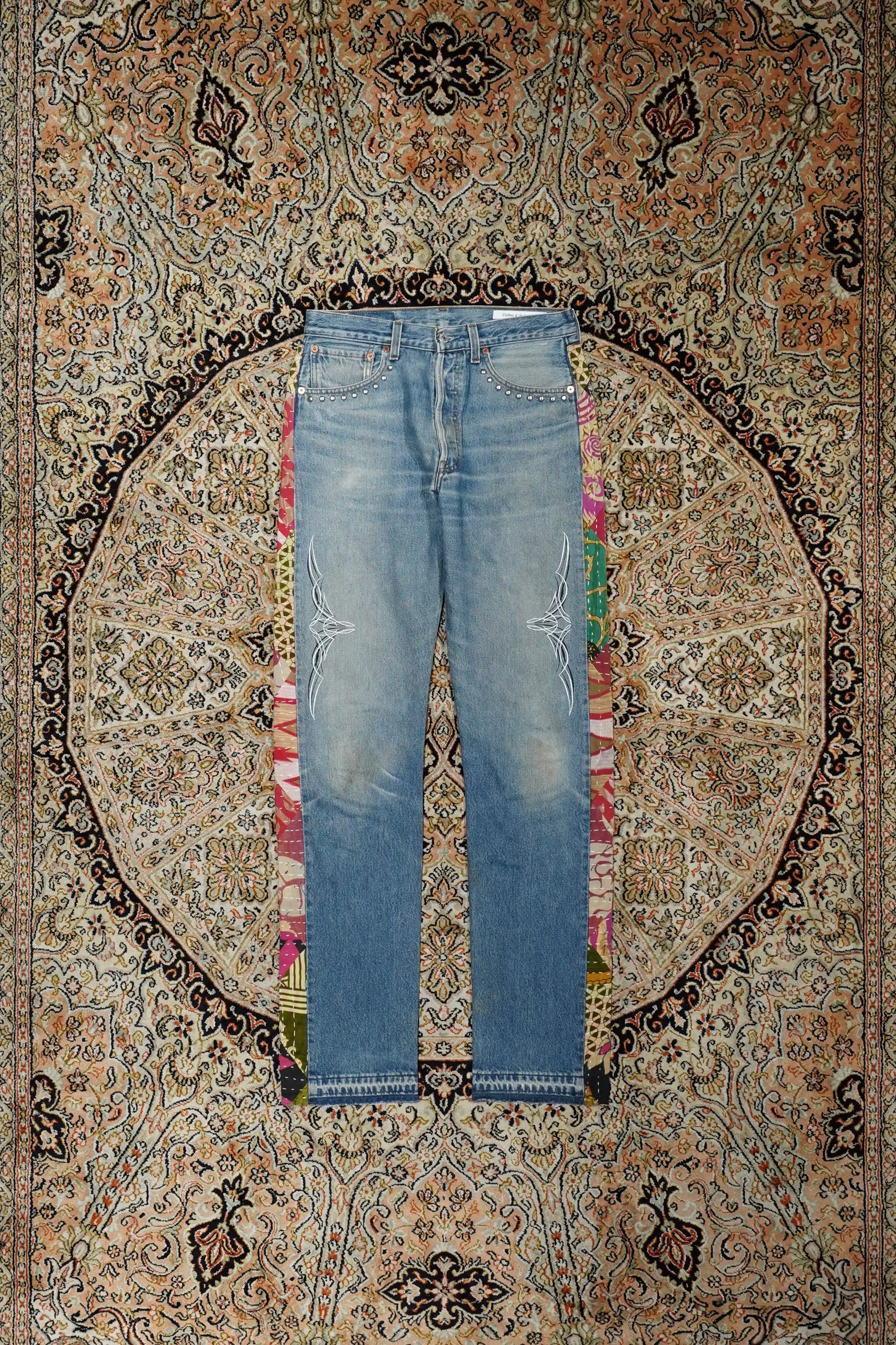 Children of the discordance NY: RE-PATCH WORK DENIM JEANS (BLUE ASST)??