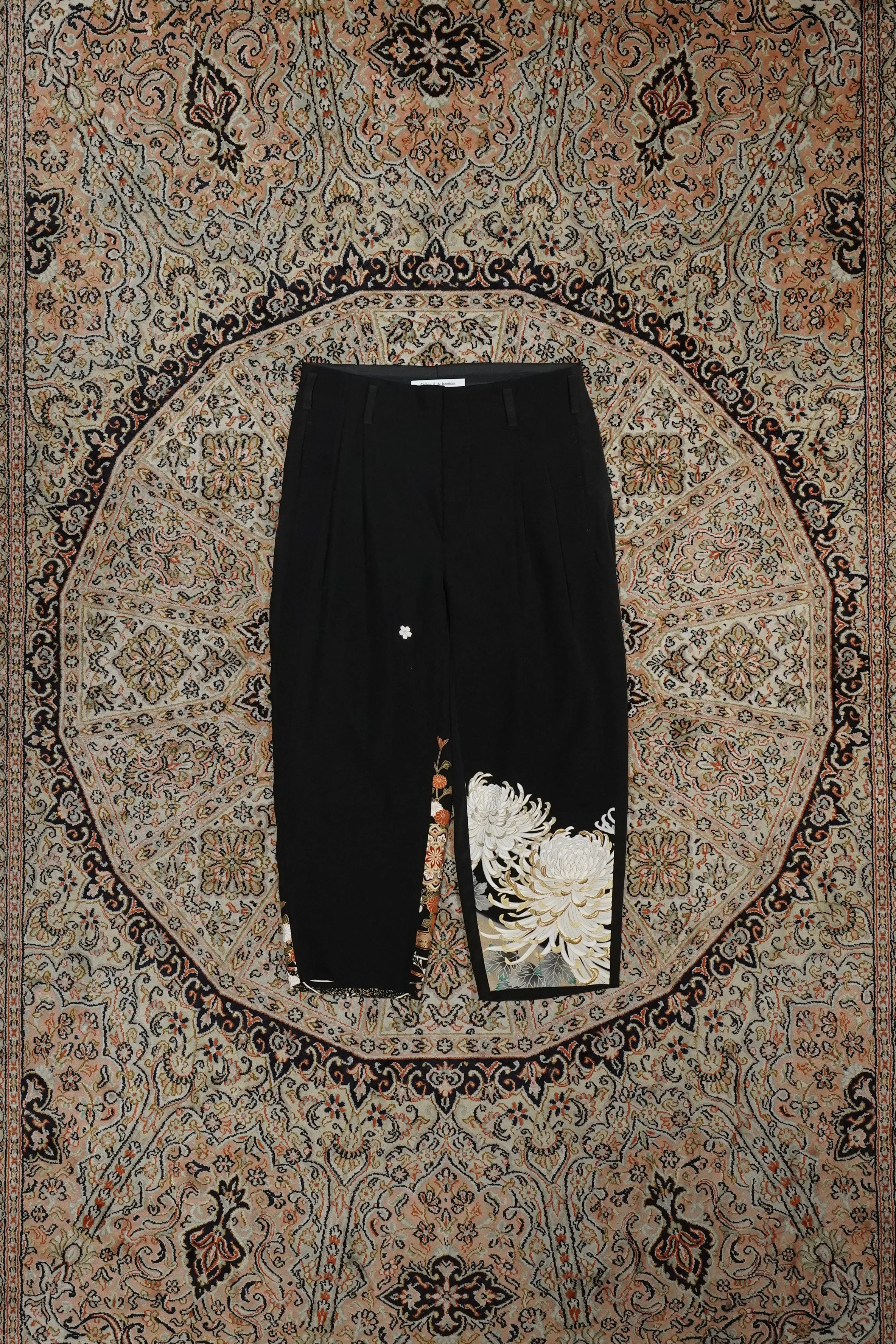 Children of the discordance NY:KIMONO PATCHWORK TROUSERS (BLACK)??