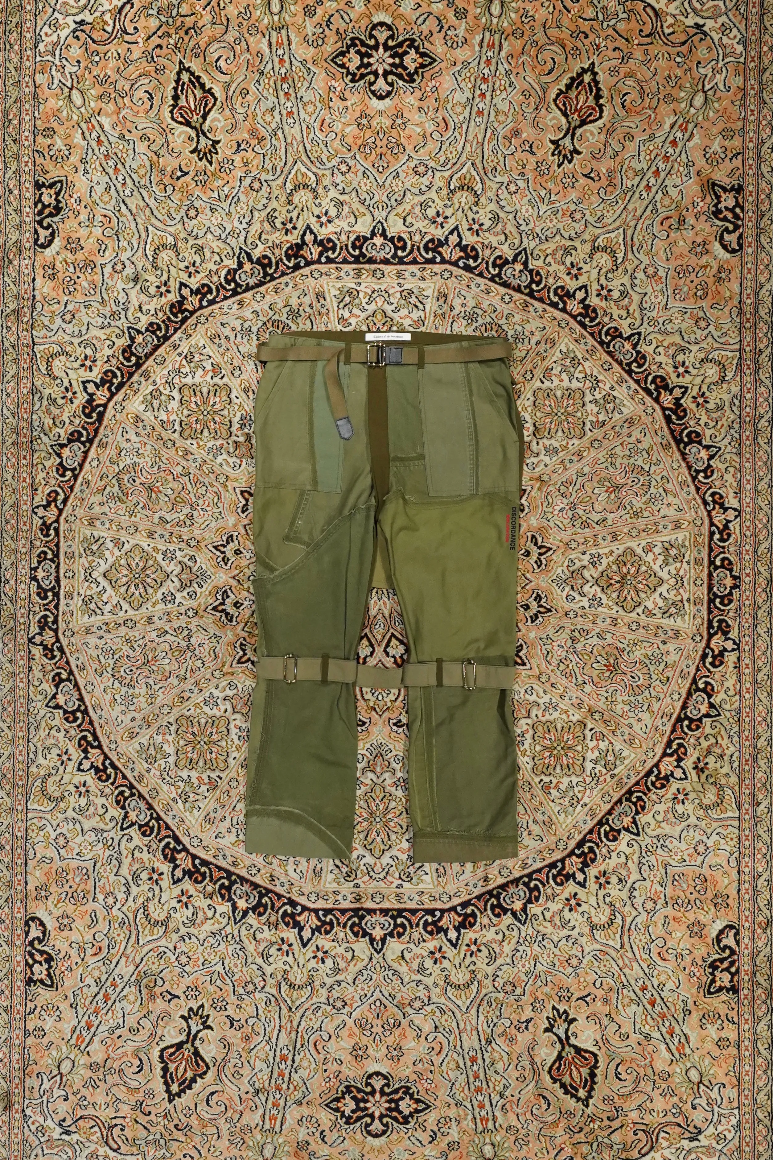 Children of the discordance RE-CONSTRUCTED MIL FABRIC BONDAGE PANTS (KHAKI)