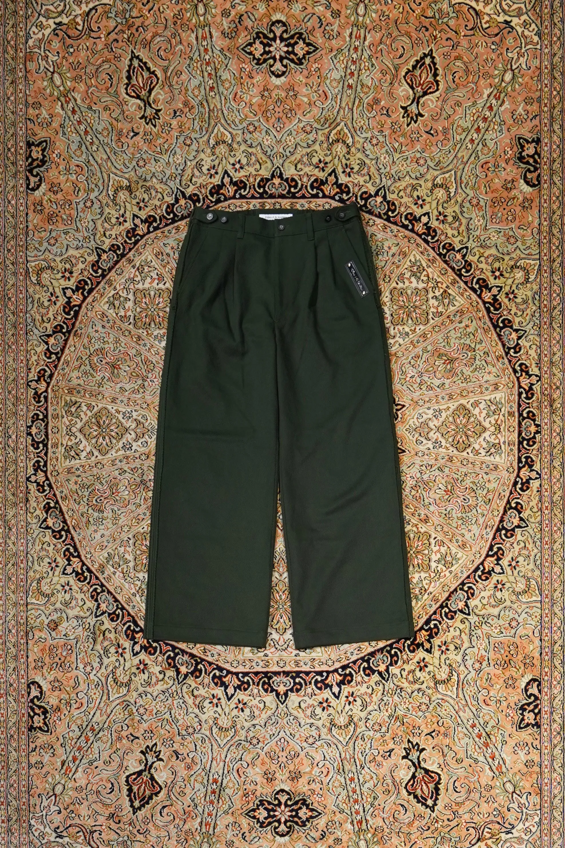 Children of the discordance SELVAGE TROUSERS(GREEN)