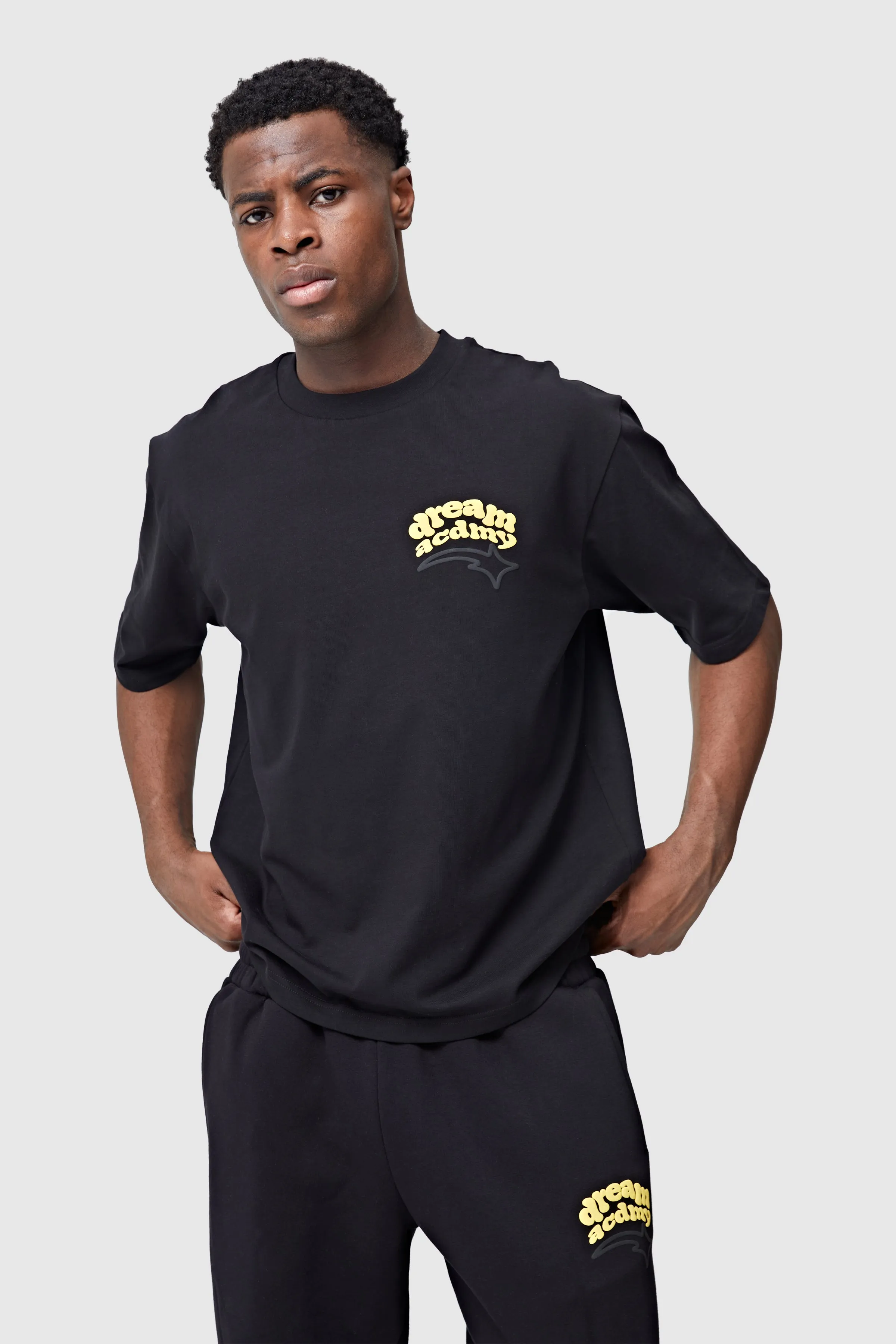 Dream Acdmy Tee - Black/Yellow/Red