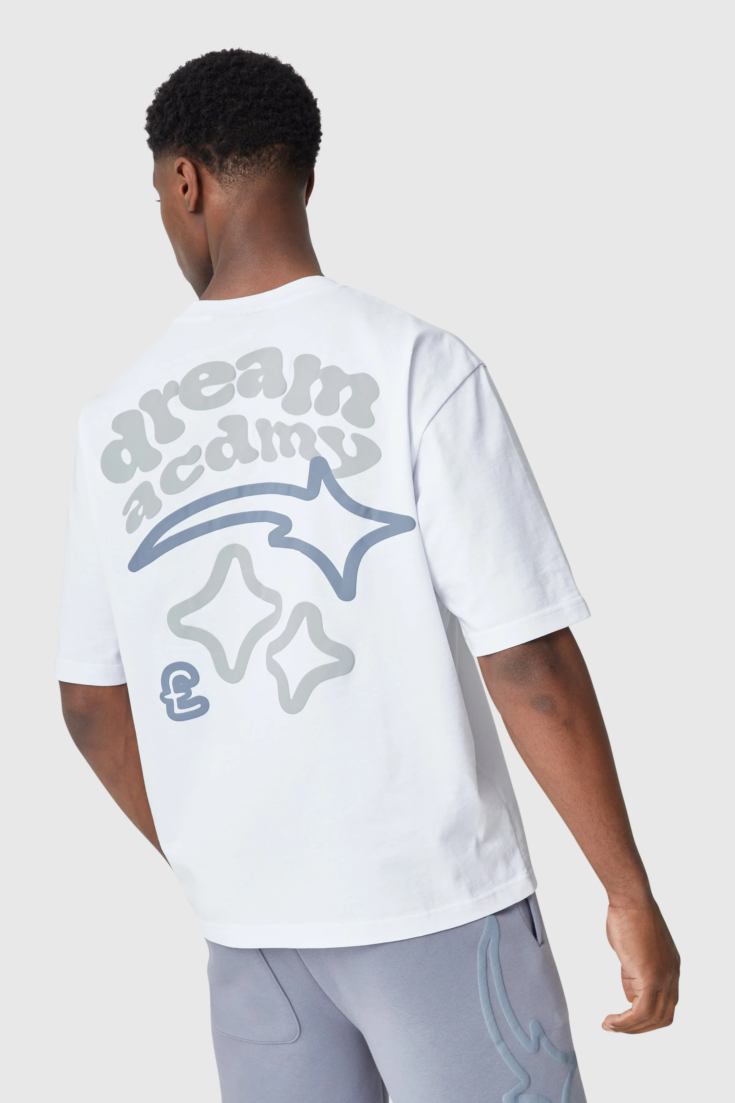 Dream Acdmy Tee - White/Grey