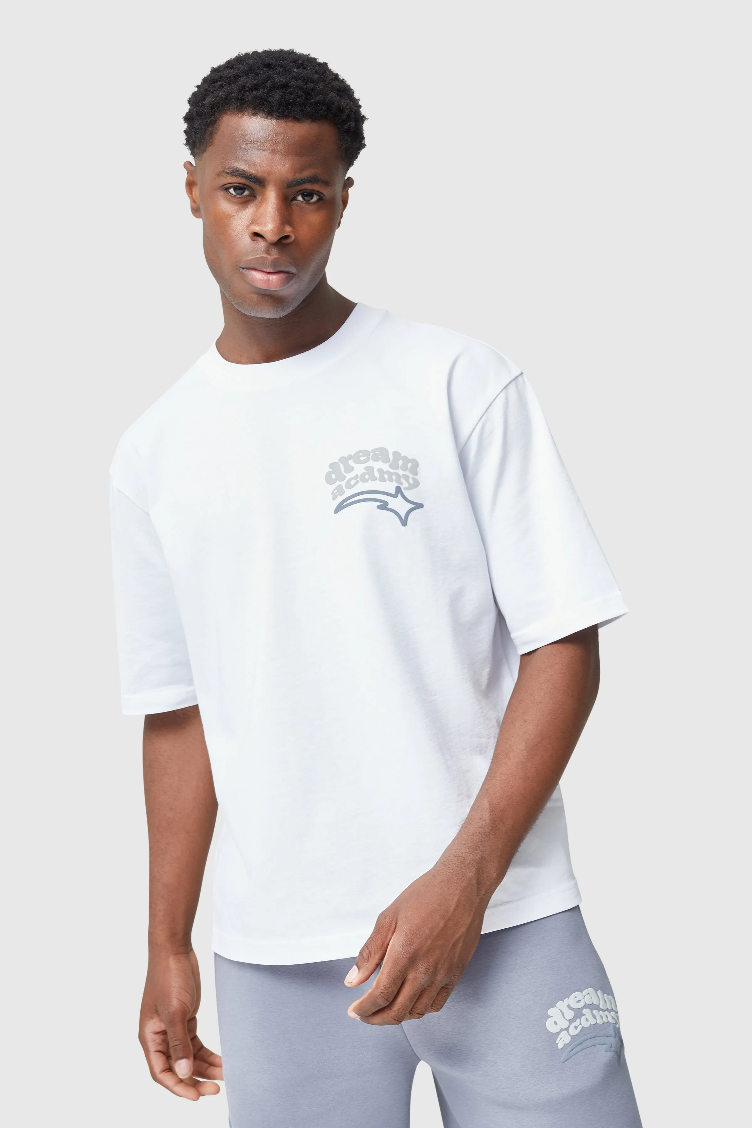 Dream Acdmy Tee - White/Grey