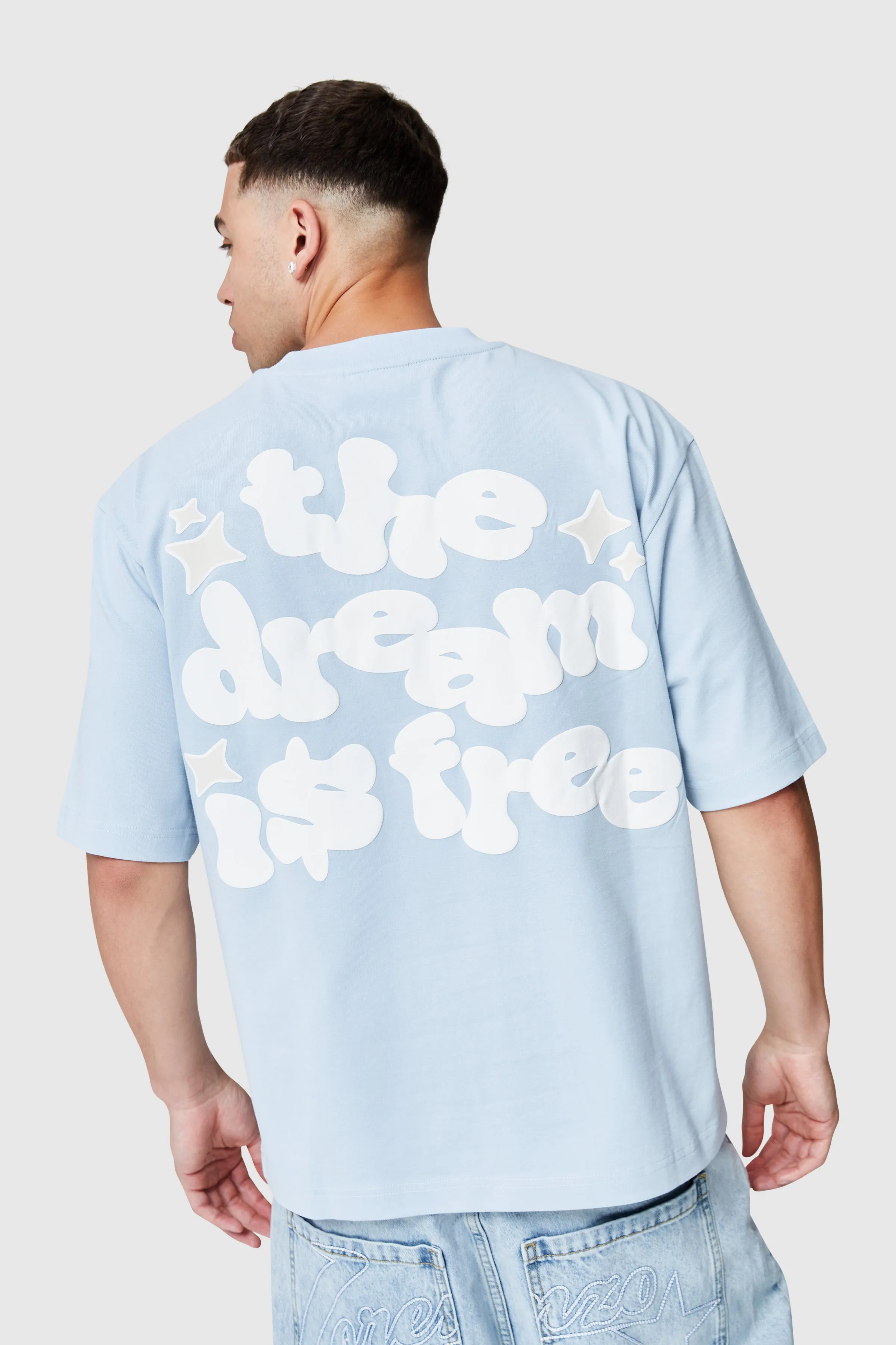 Dream Is Free 2.0 Tee - Dusty Blue