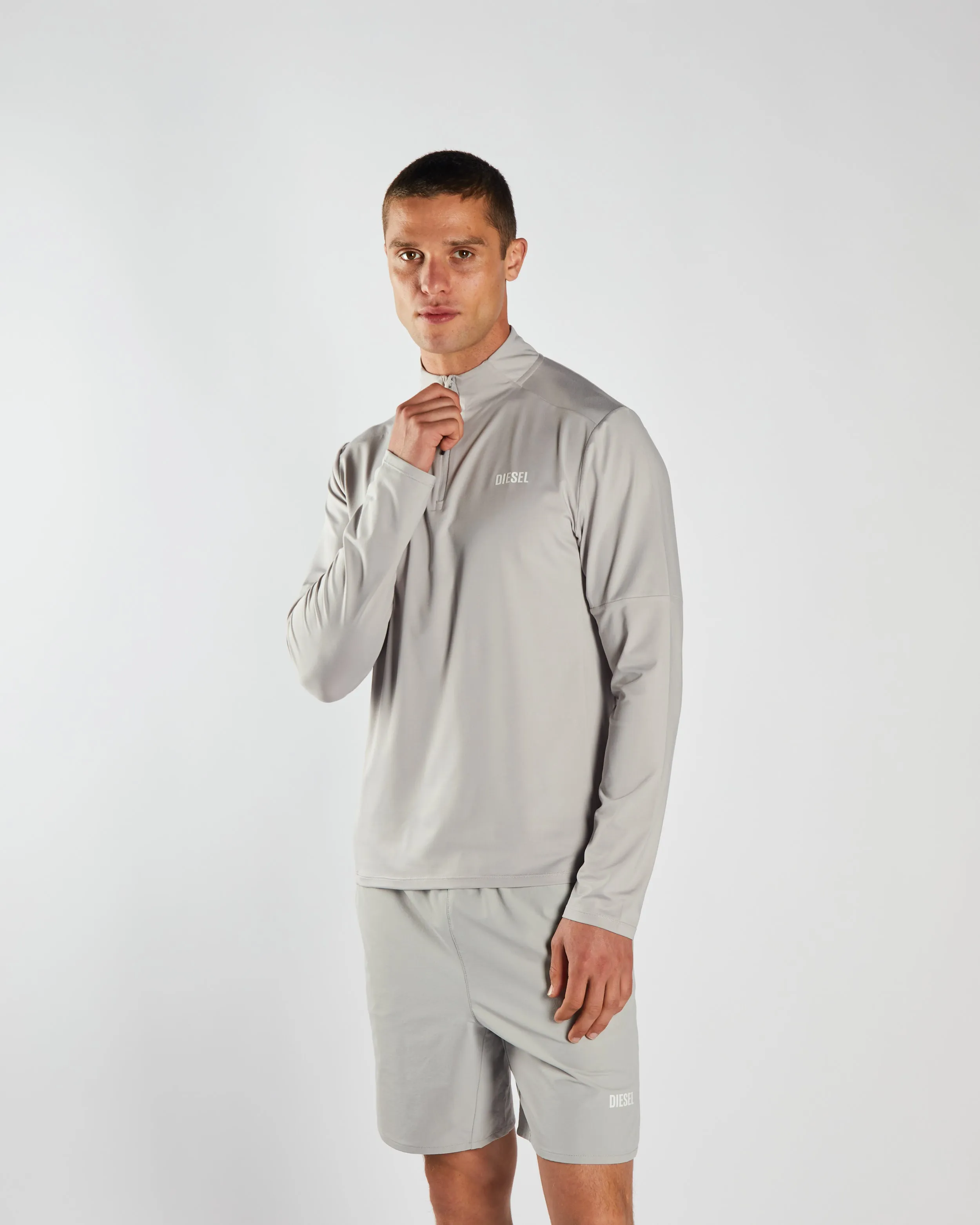 Ernest Half Zip Distant Grey
