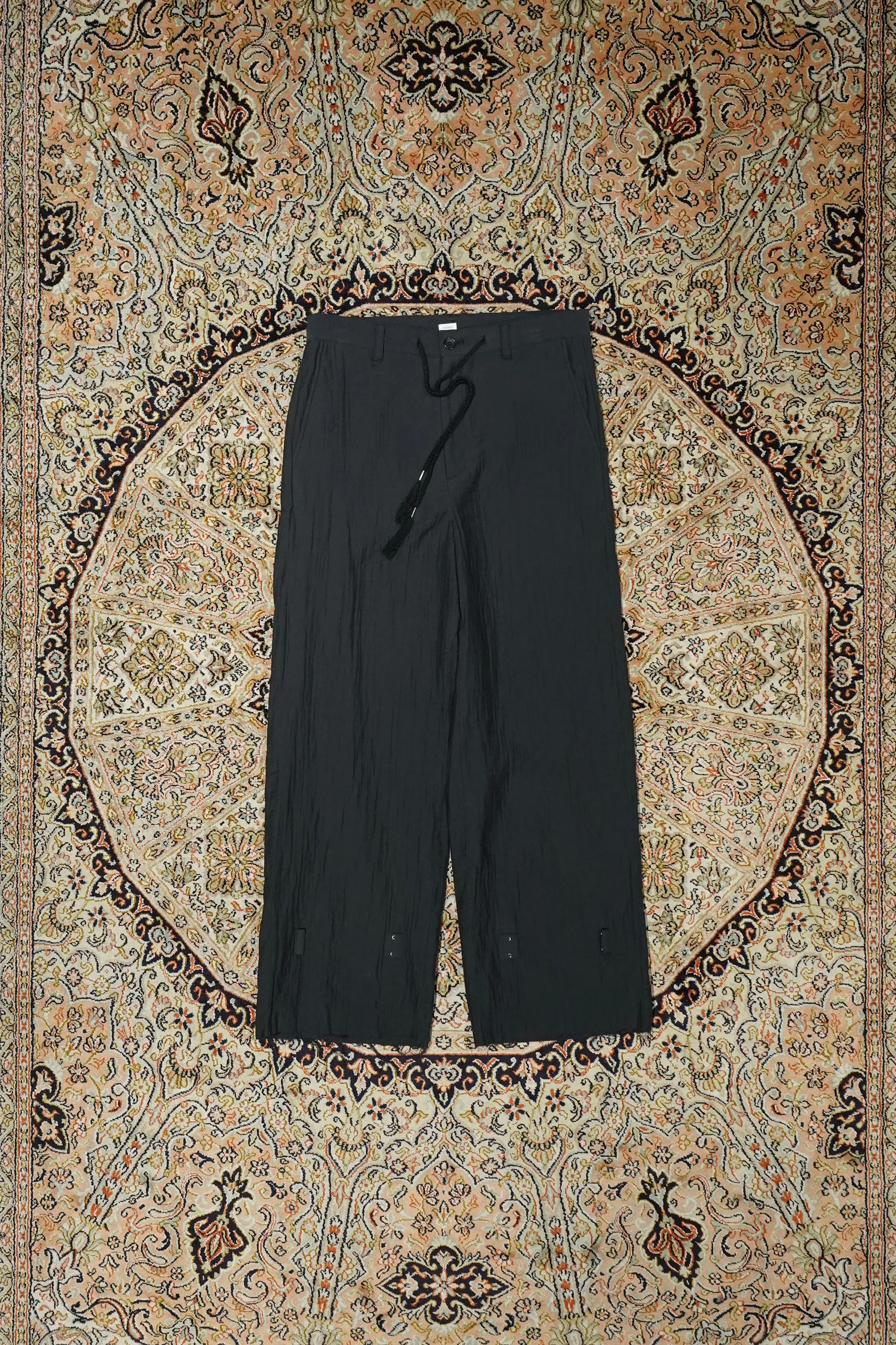 Fujimoto Cratered Triple Cloth Trousers (Black)