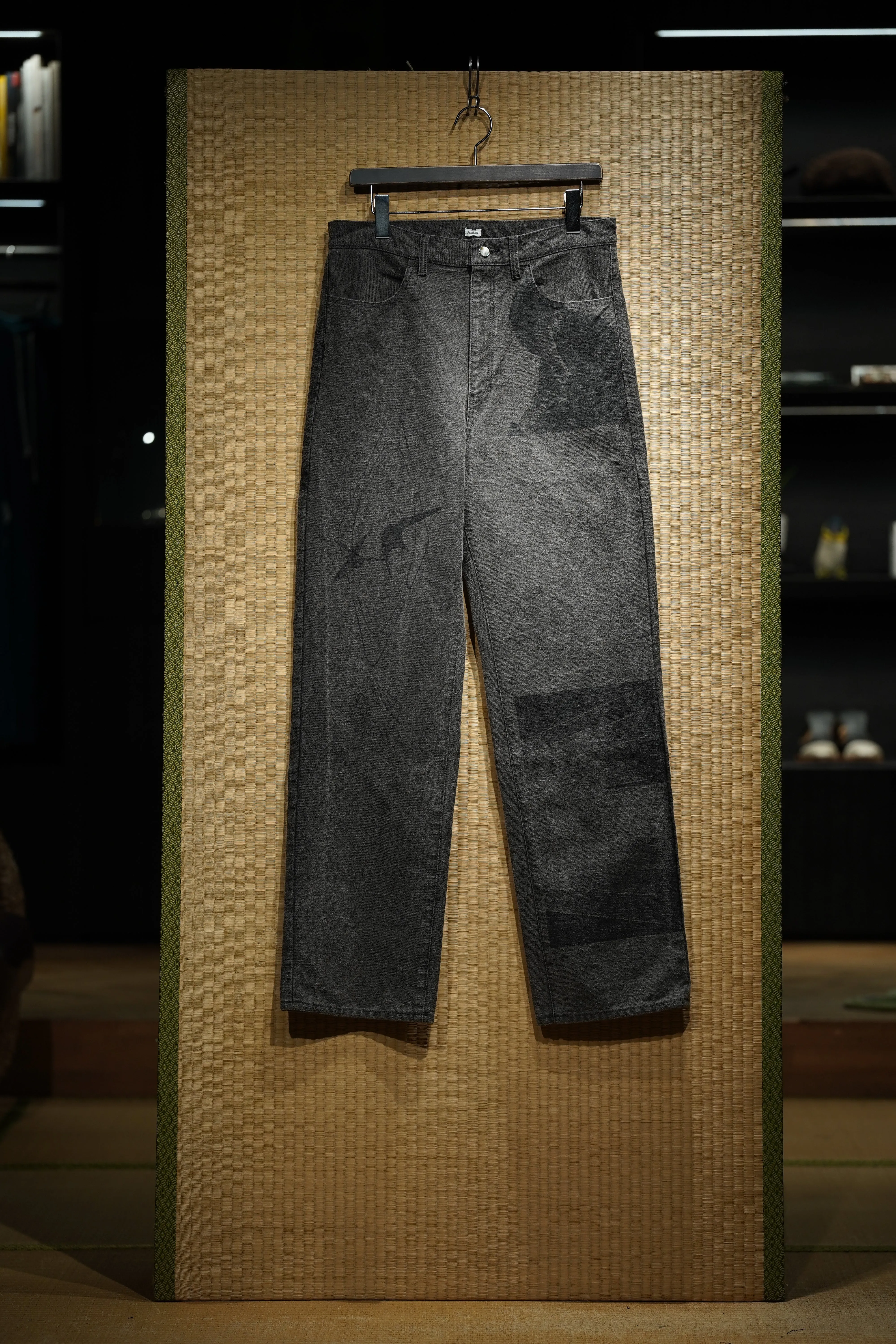 Fujimoto Hidden Prints Denim Trousers (Black)