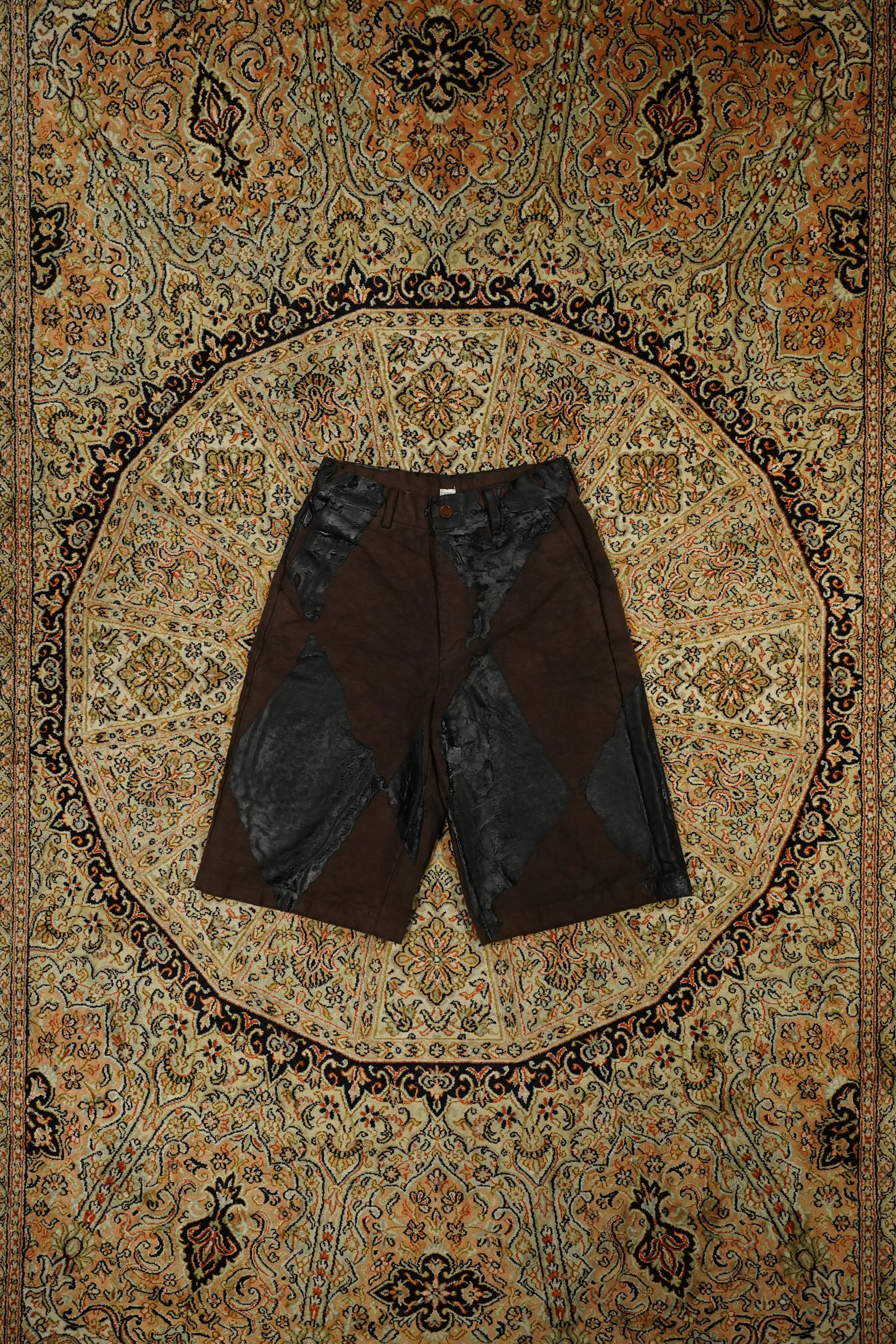 Fujimoto Printed Dia Wide Shorts (Brown)