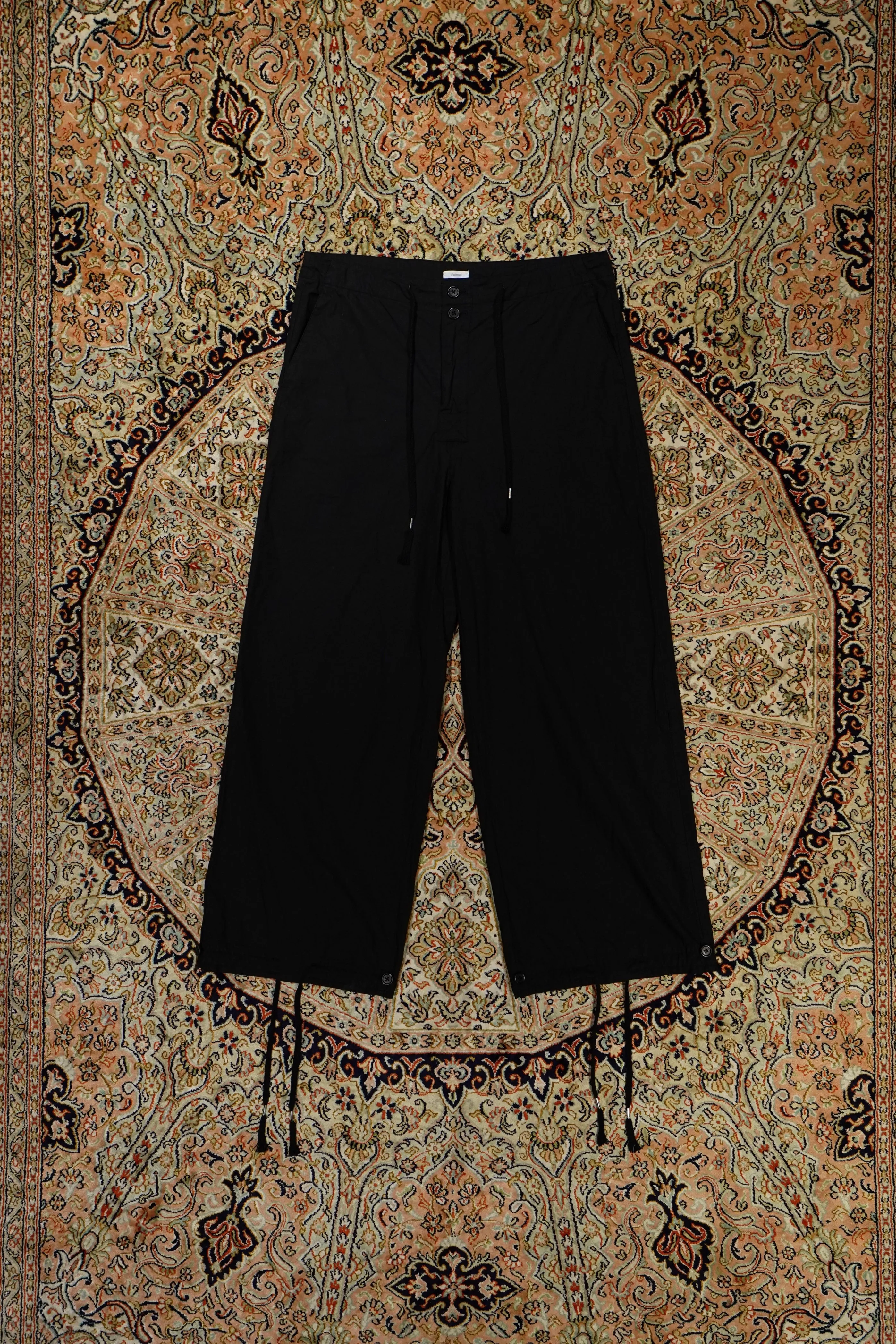 Fujimoto Wide Cuffed Trousers ??Falls?? (BLACK)