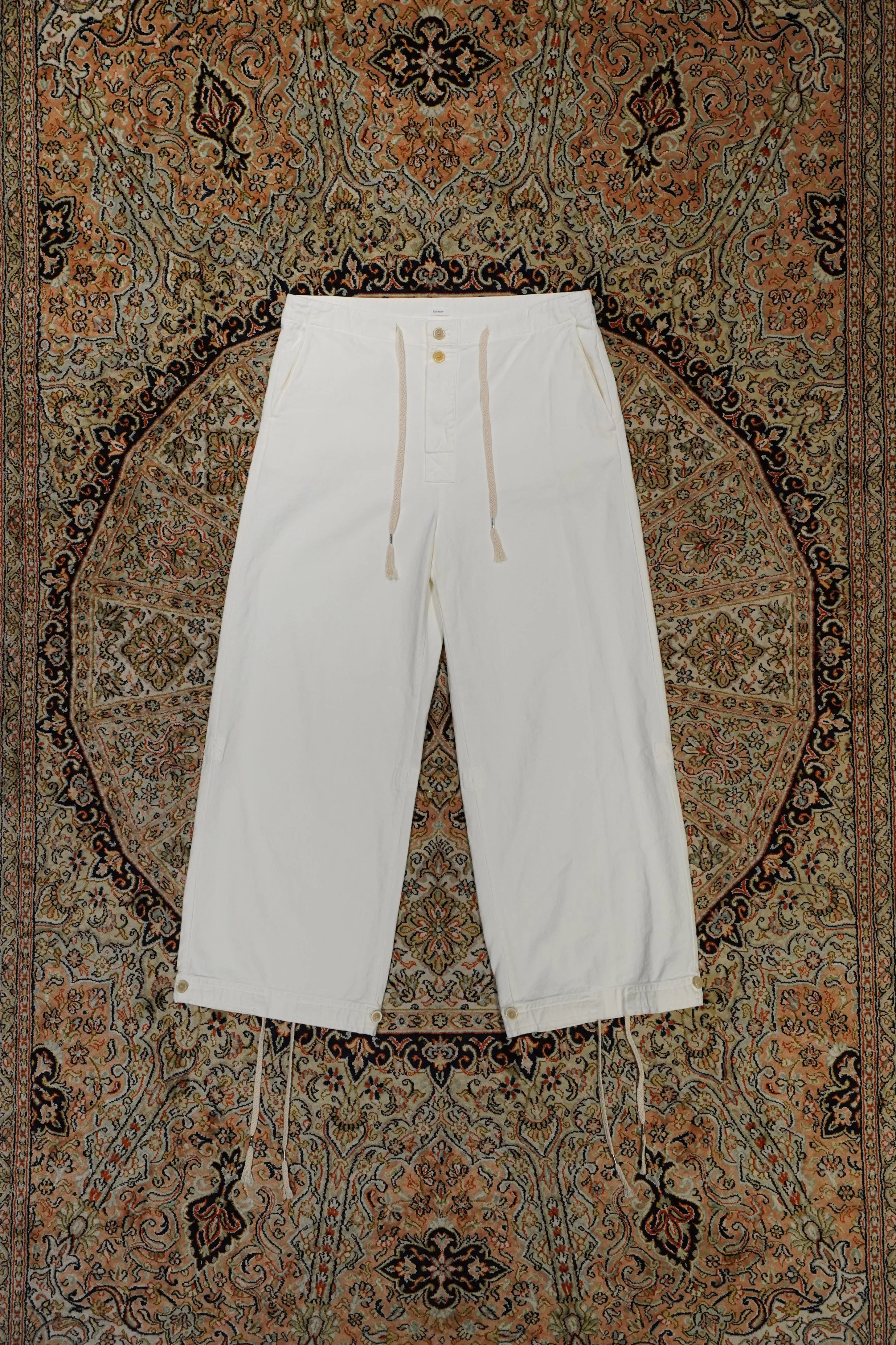 Fujimoto Wide Cuffed Trousers ??Lives?? (OFF WHITE)