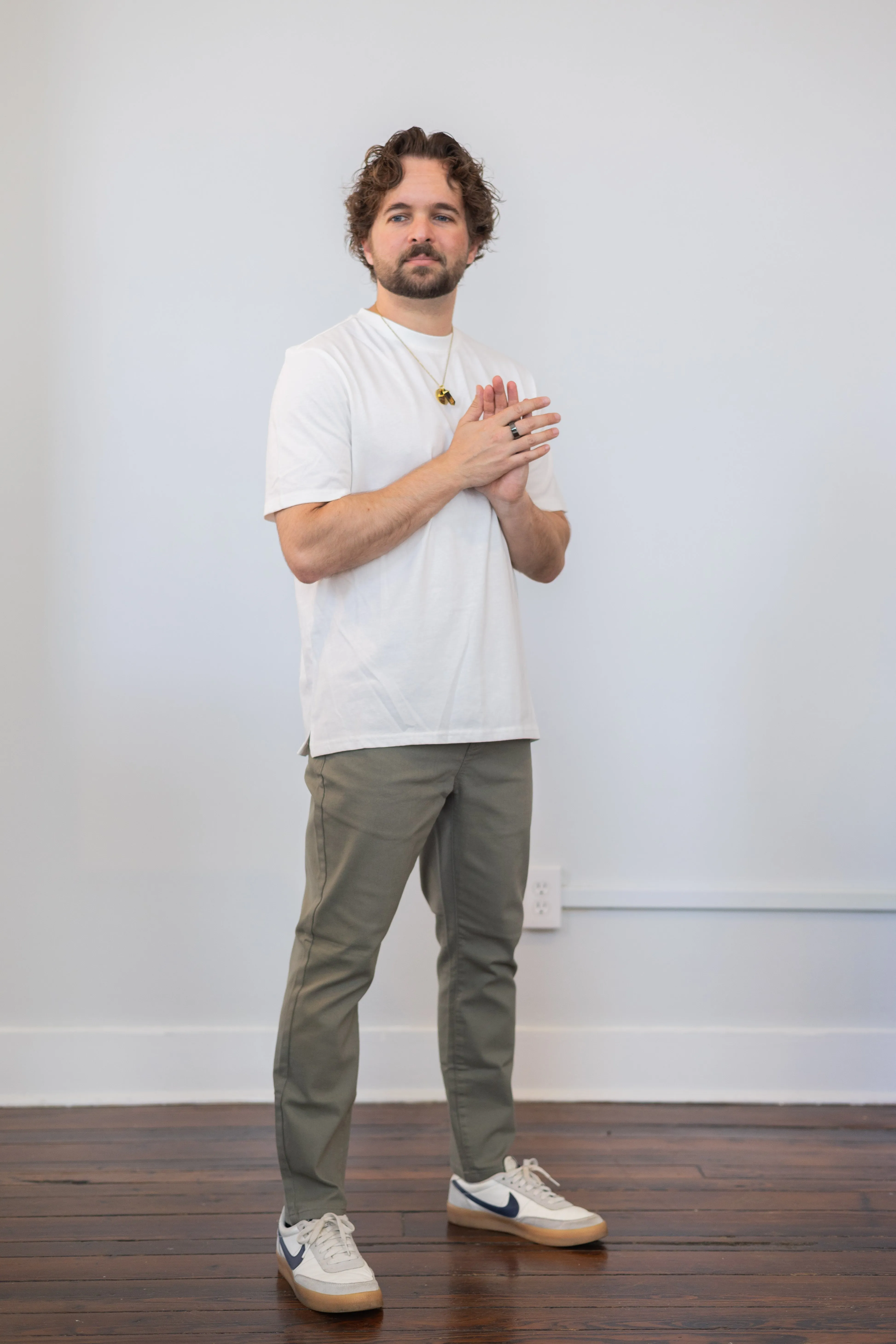 Garment Dyed Stretch Jeans Kelp
