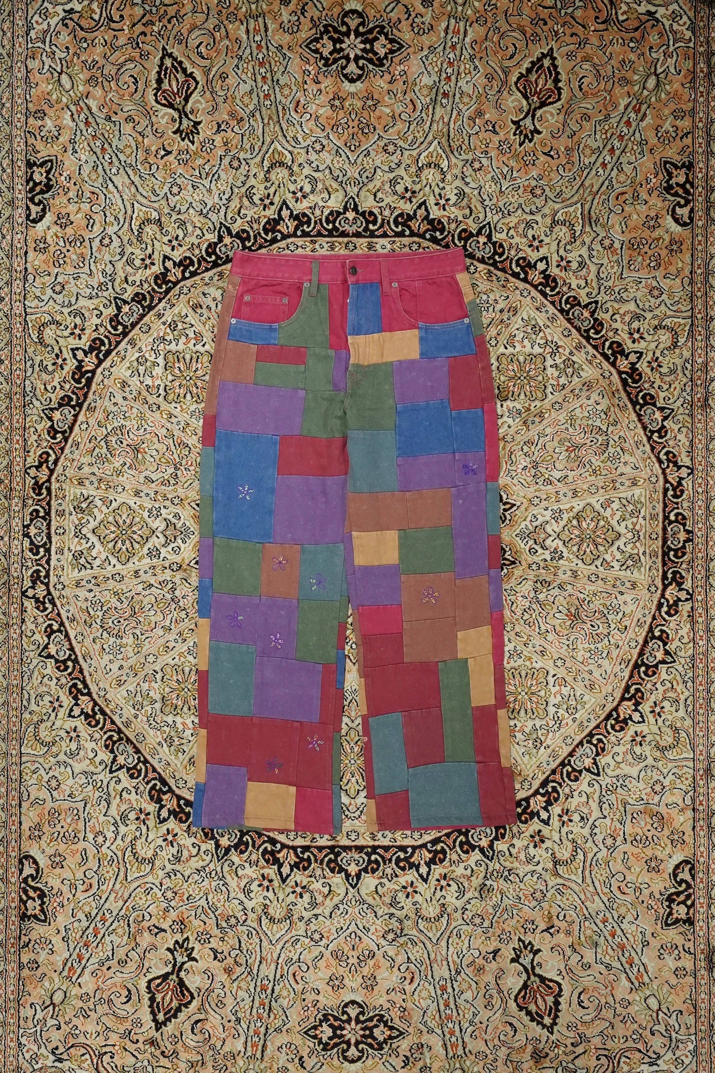 Glass Cypress Picnic Multicolor Pathwork Denim (Multicolor)
