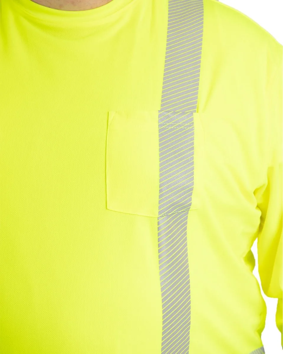 Hi Vis Class 3 Color Block Long Sleeve T-Shirt