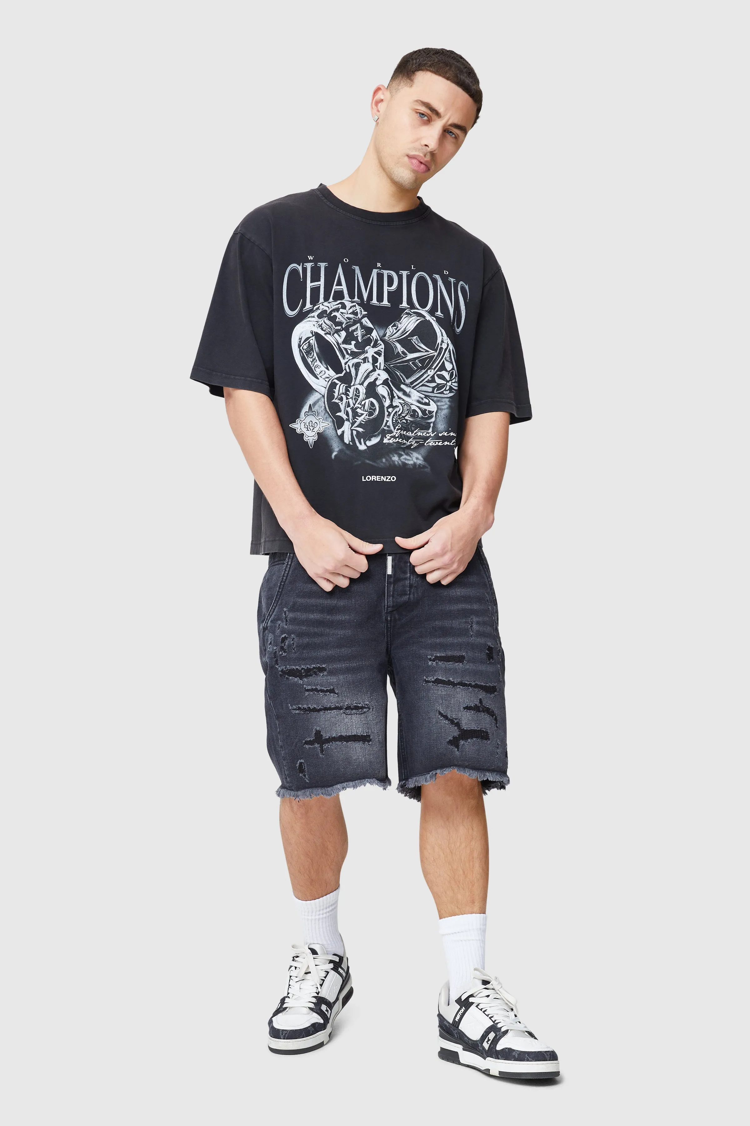 Icon Rings Tee - Acid Wash