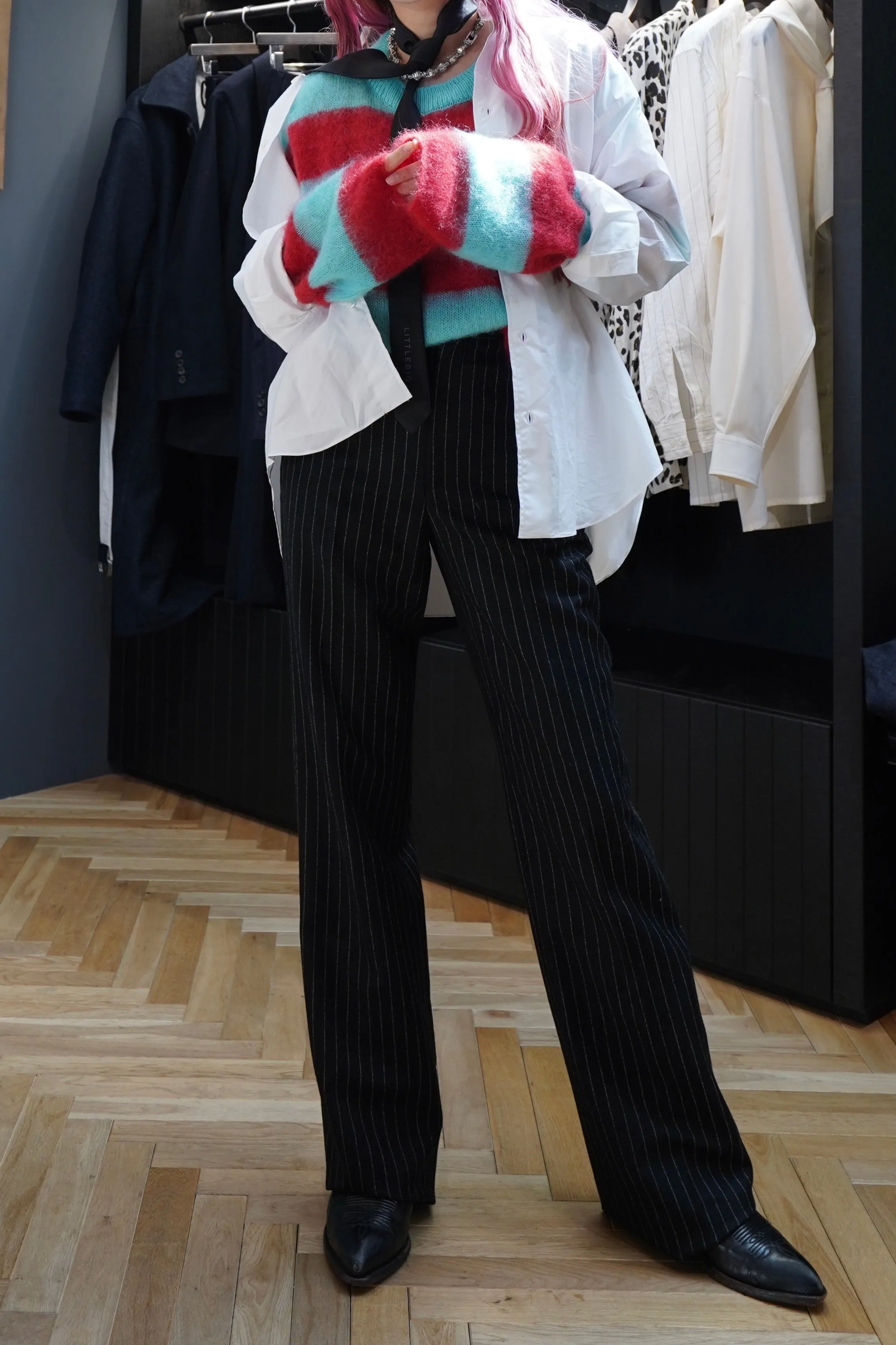 LITTLEBIG Straight Trousers(BLACK)