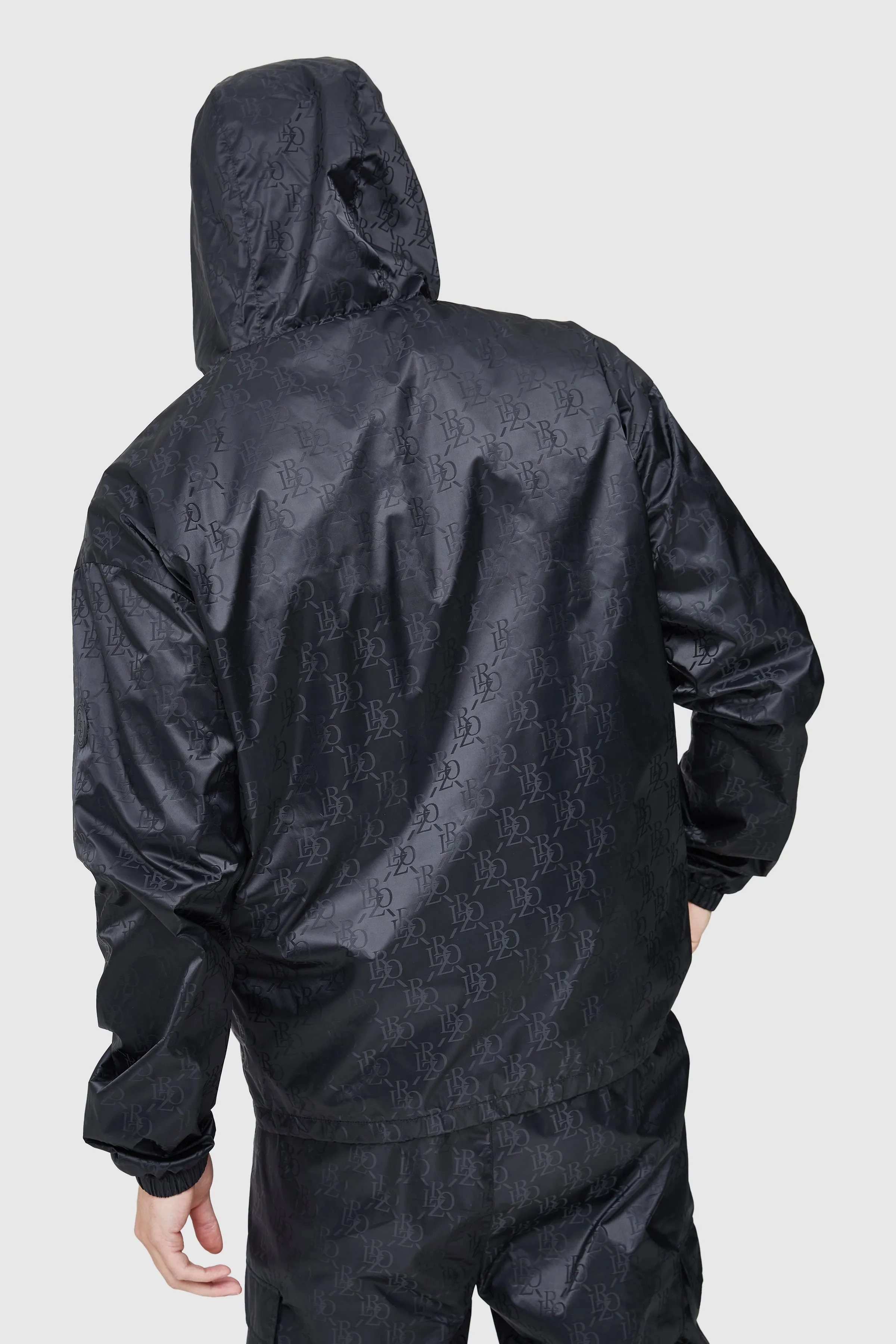 Monogram Windbreaker - Black