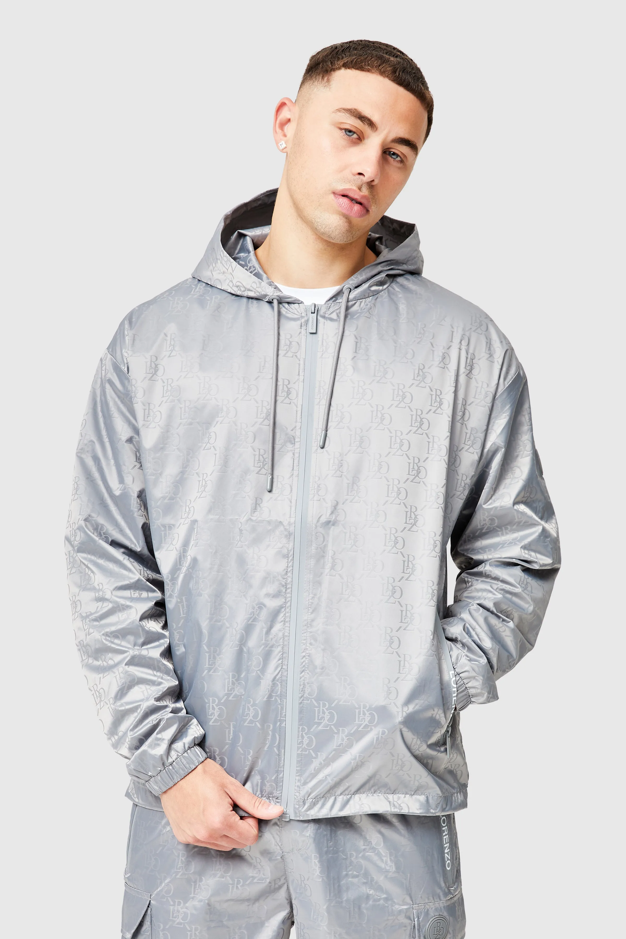 Monogram Windbreaker - Grey