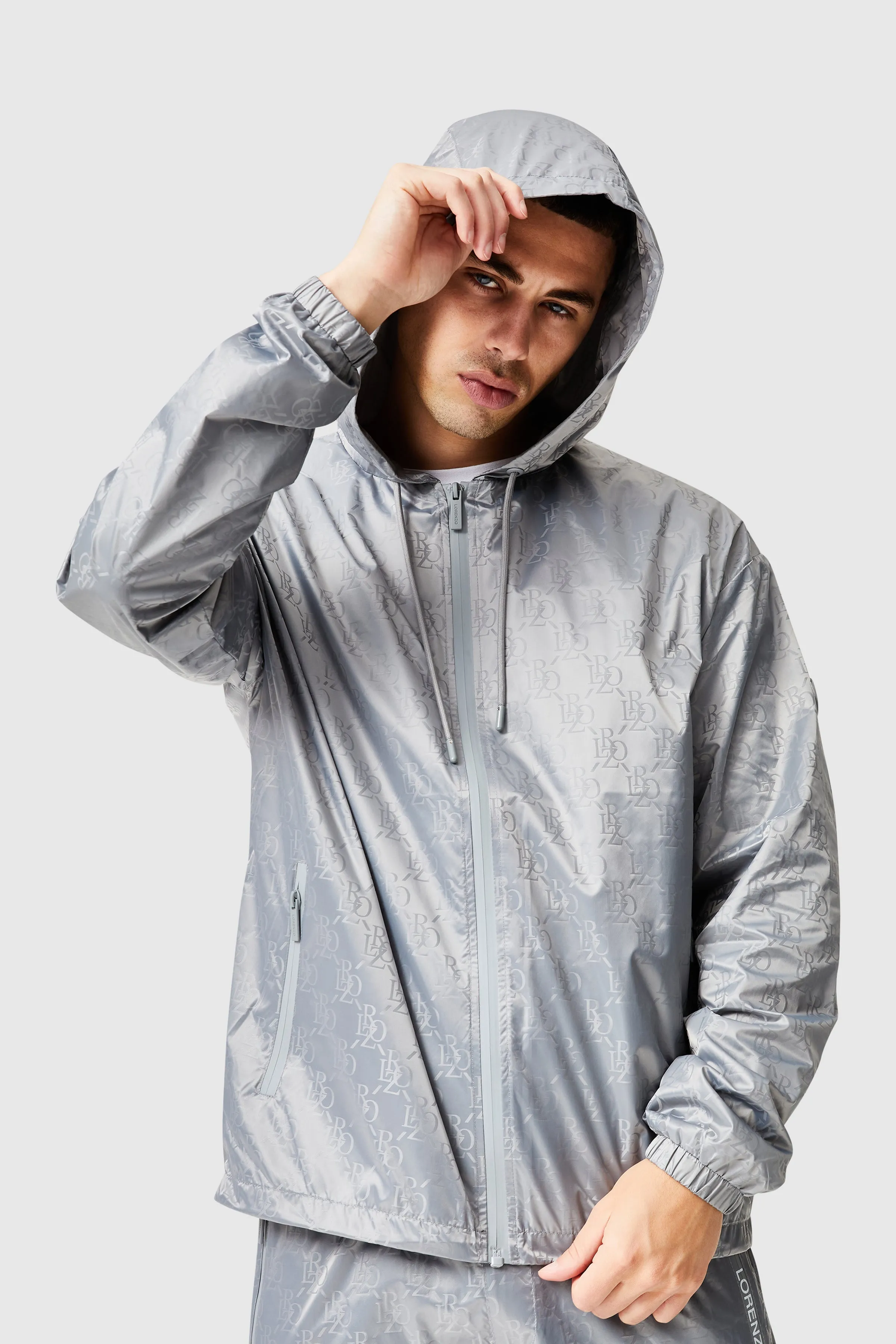 Monogram Windbreaker - Grey