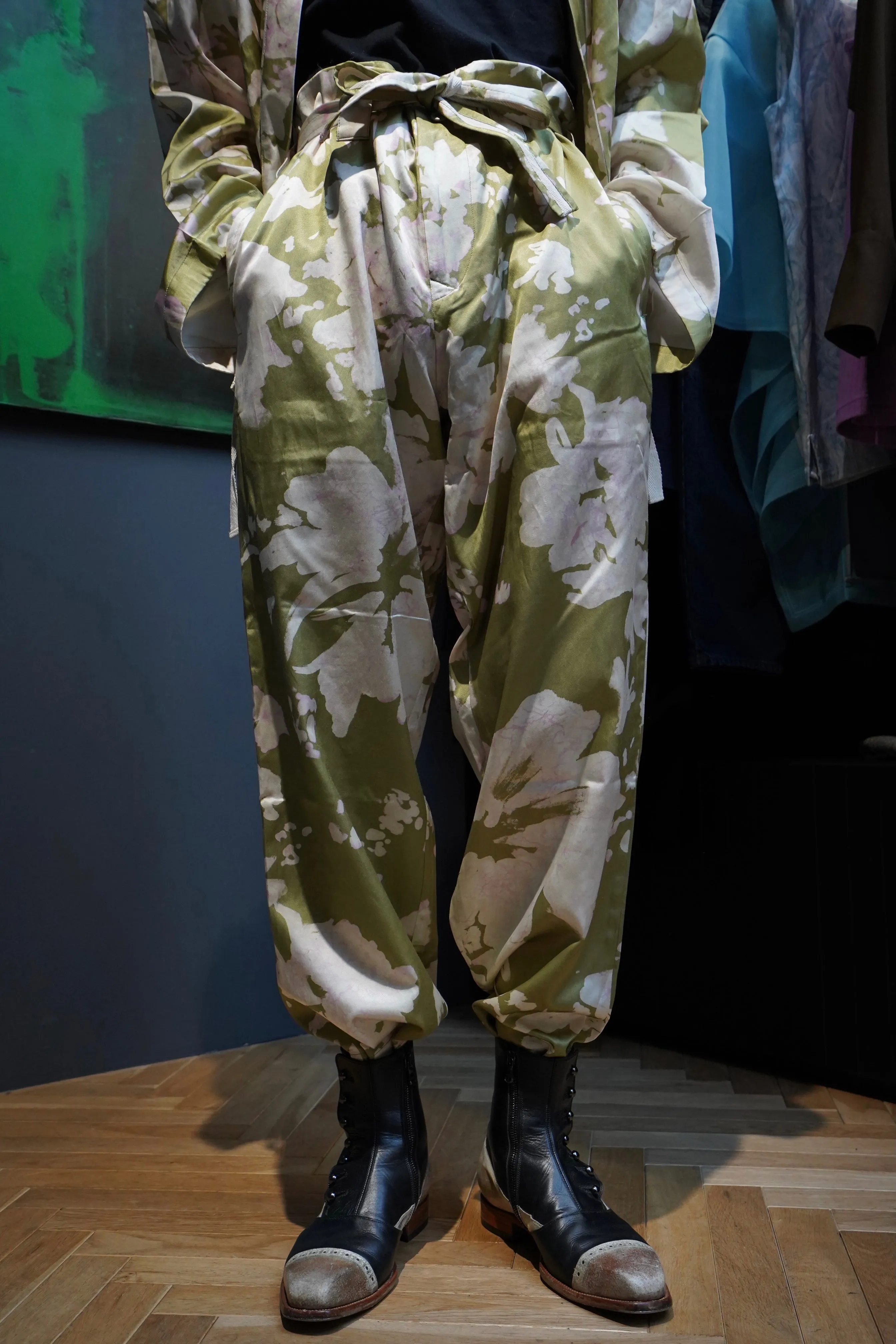 NICHOLAS DALEY CALYPSO KINOMO PANT (KHAKI/PINK)