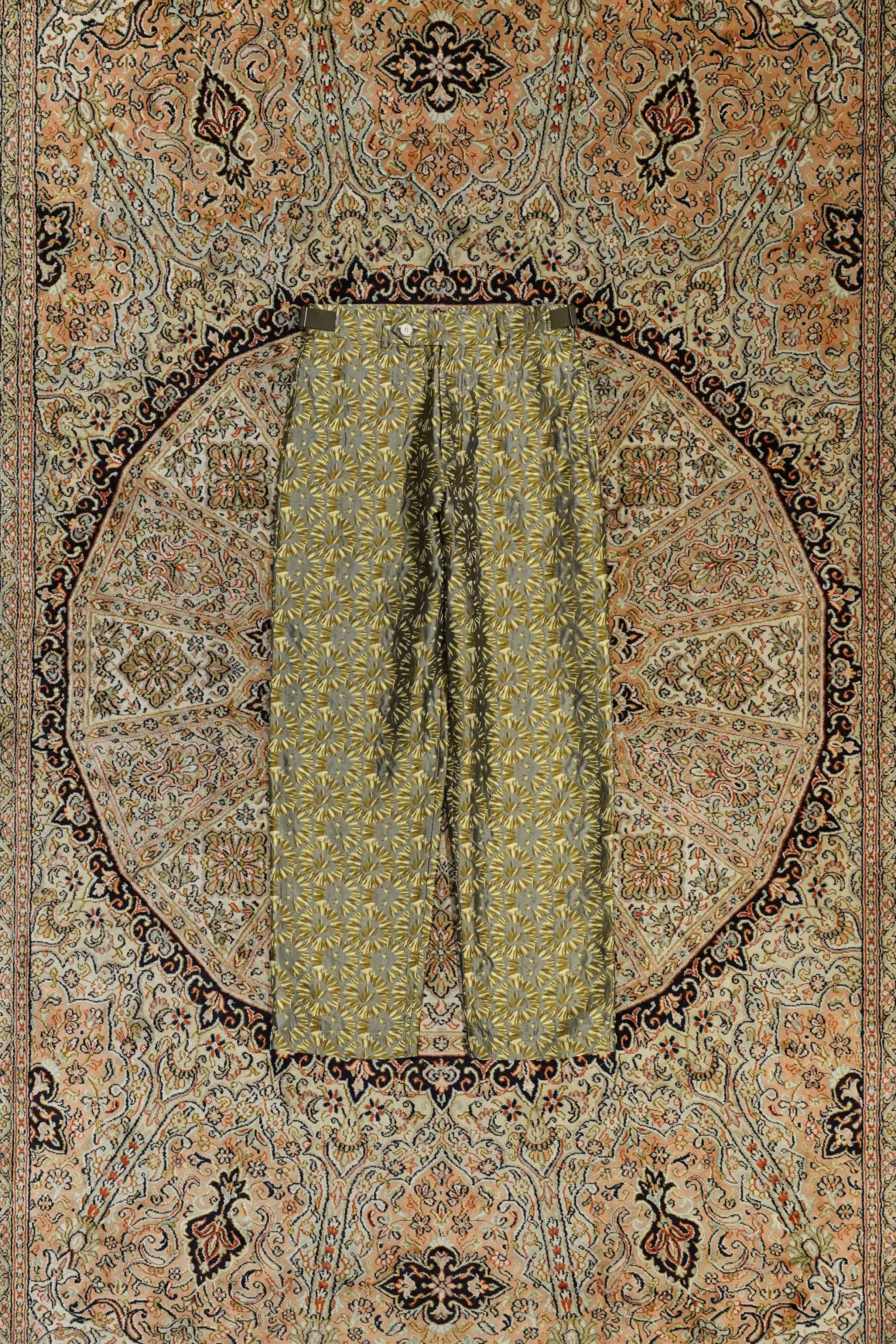 NICHOLAS DALEY TWO POCKET STRAIGHT LEG (KHAKI FLOWER JACQUARD)