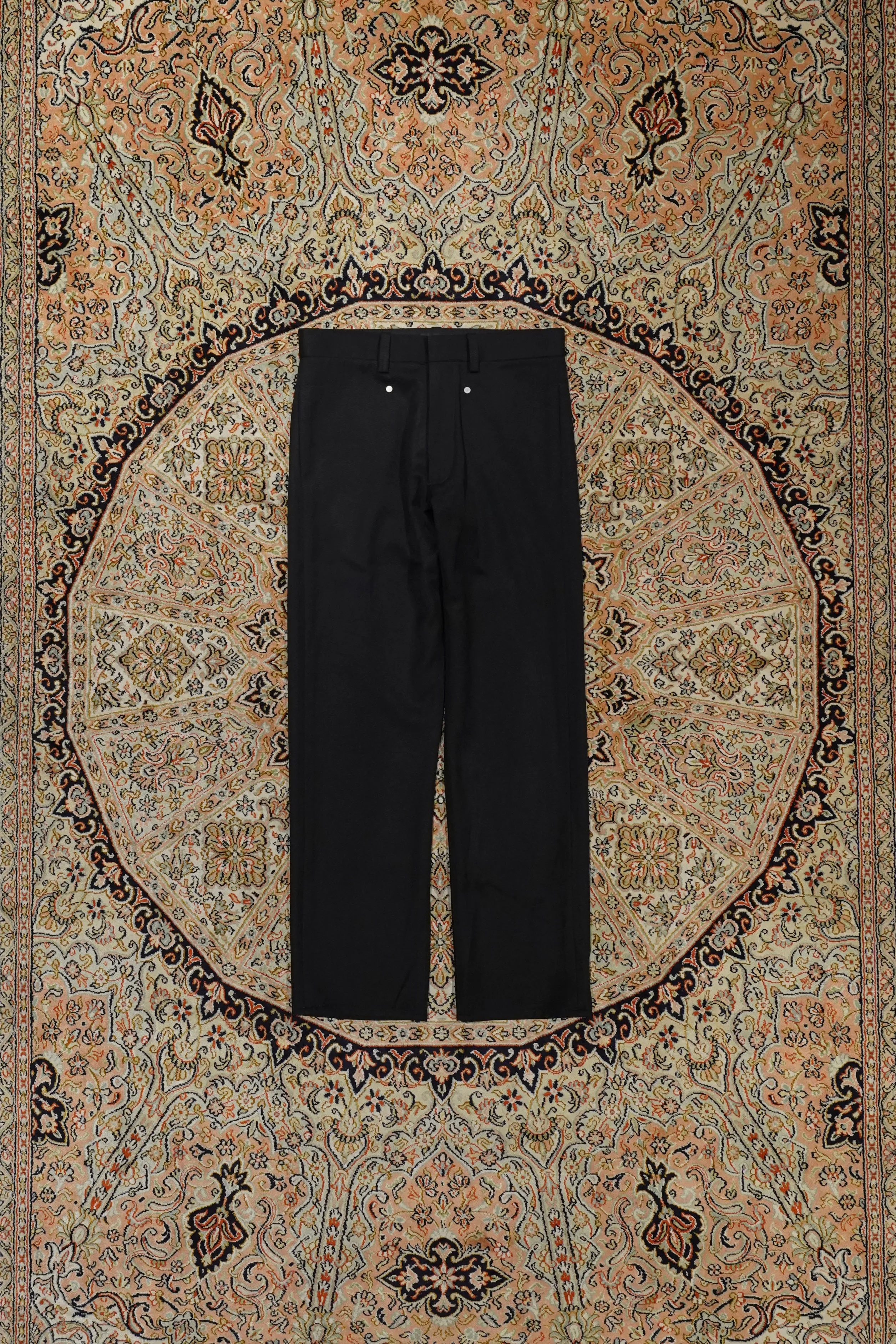 Omar Afridi SIDE DARTED SLIM TROUSERS (BLACK)