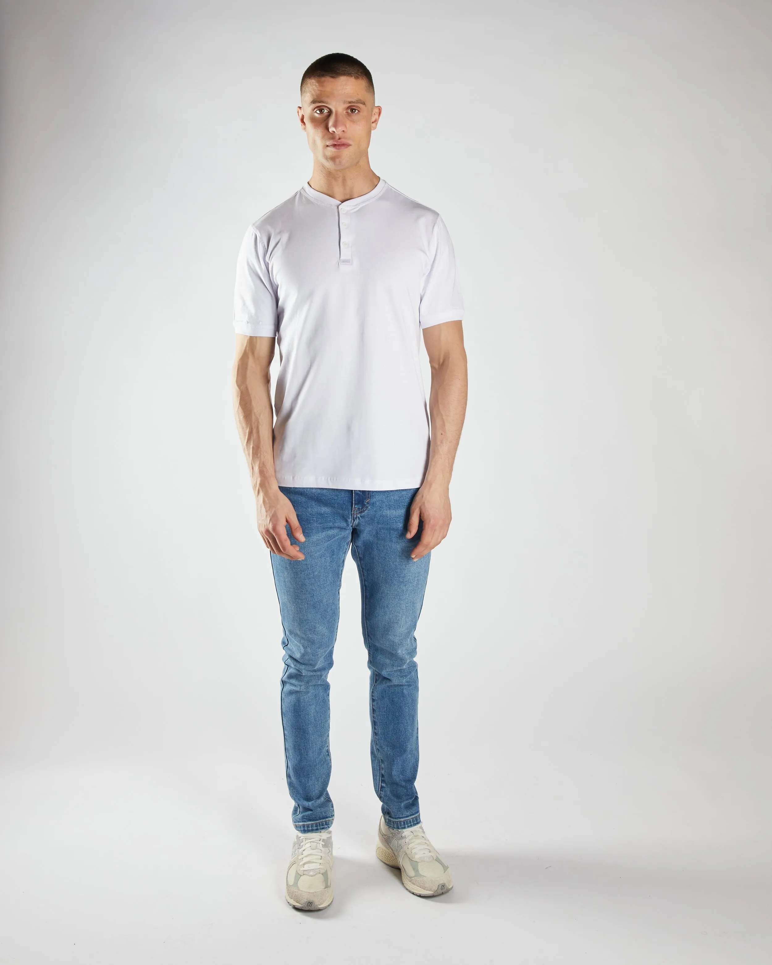 Pacey Henley Optic White