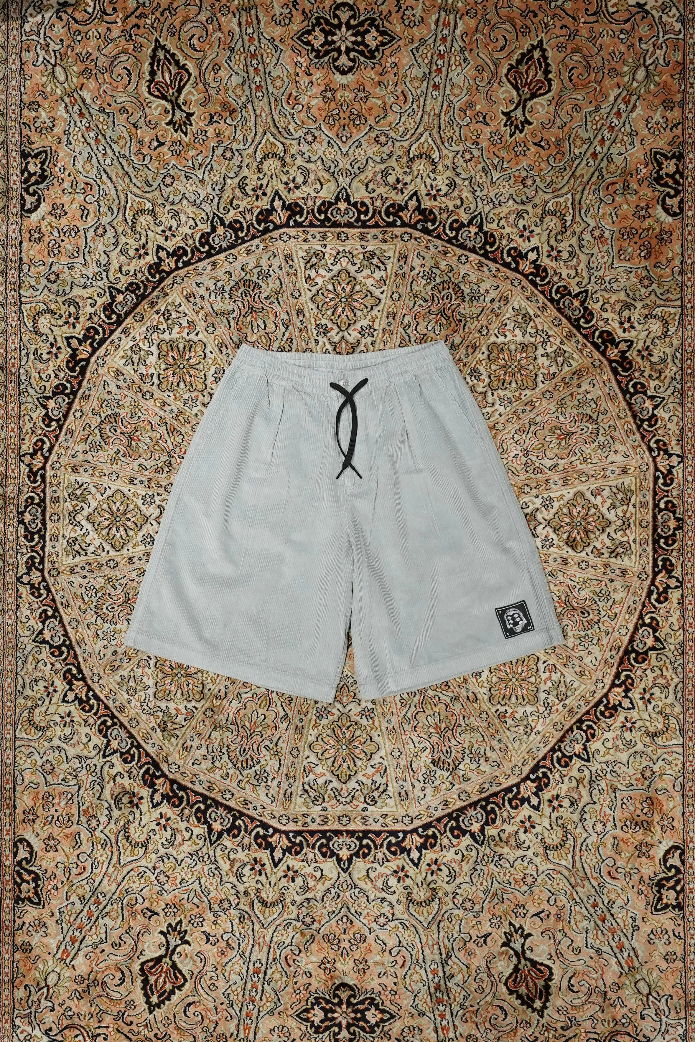 P.A.M CUCO OVERSIZED CORDUROY SHORTS (SKY GREY)
