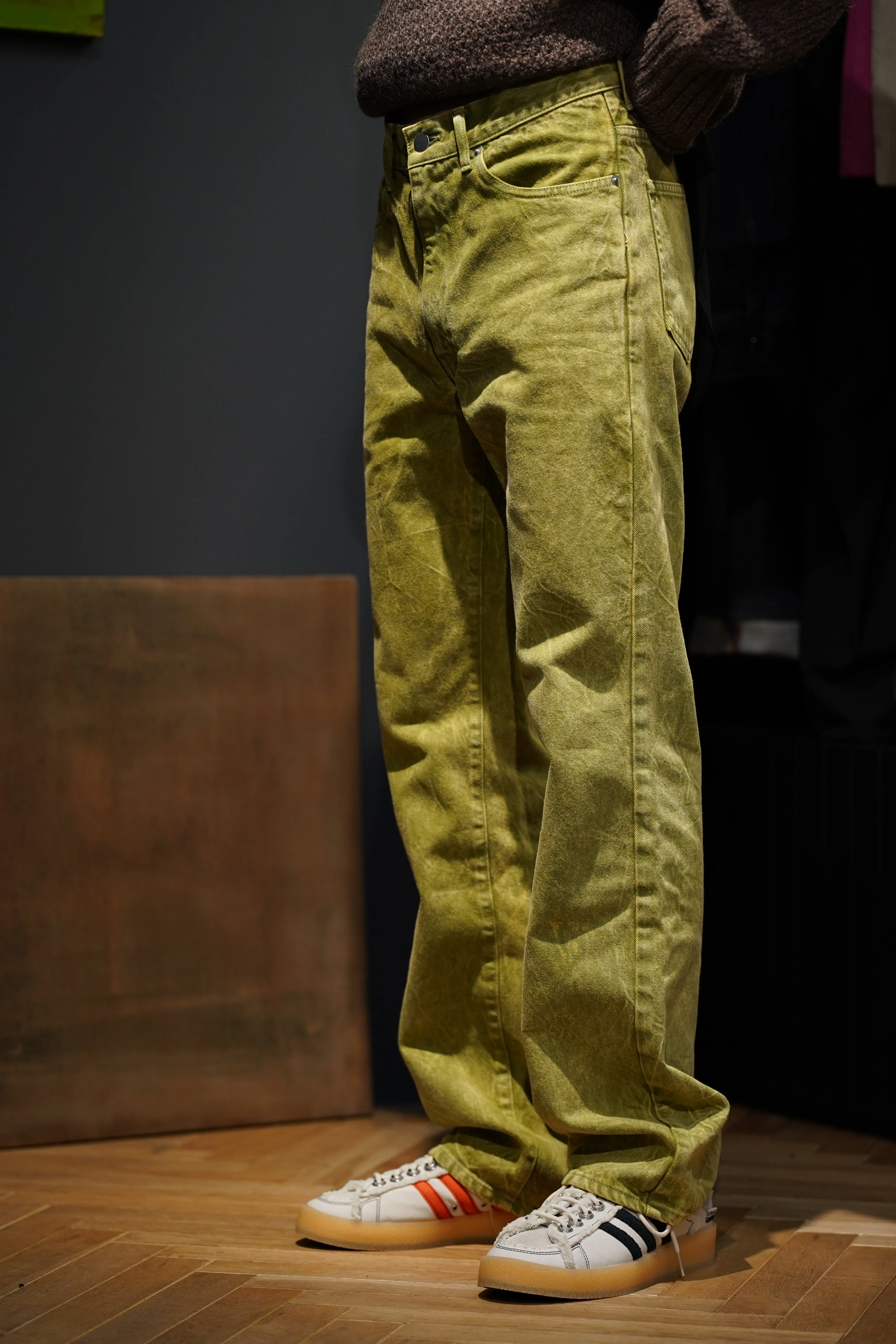 Product dye Semi Flare Denim (GREEN)