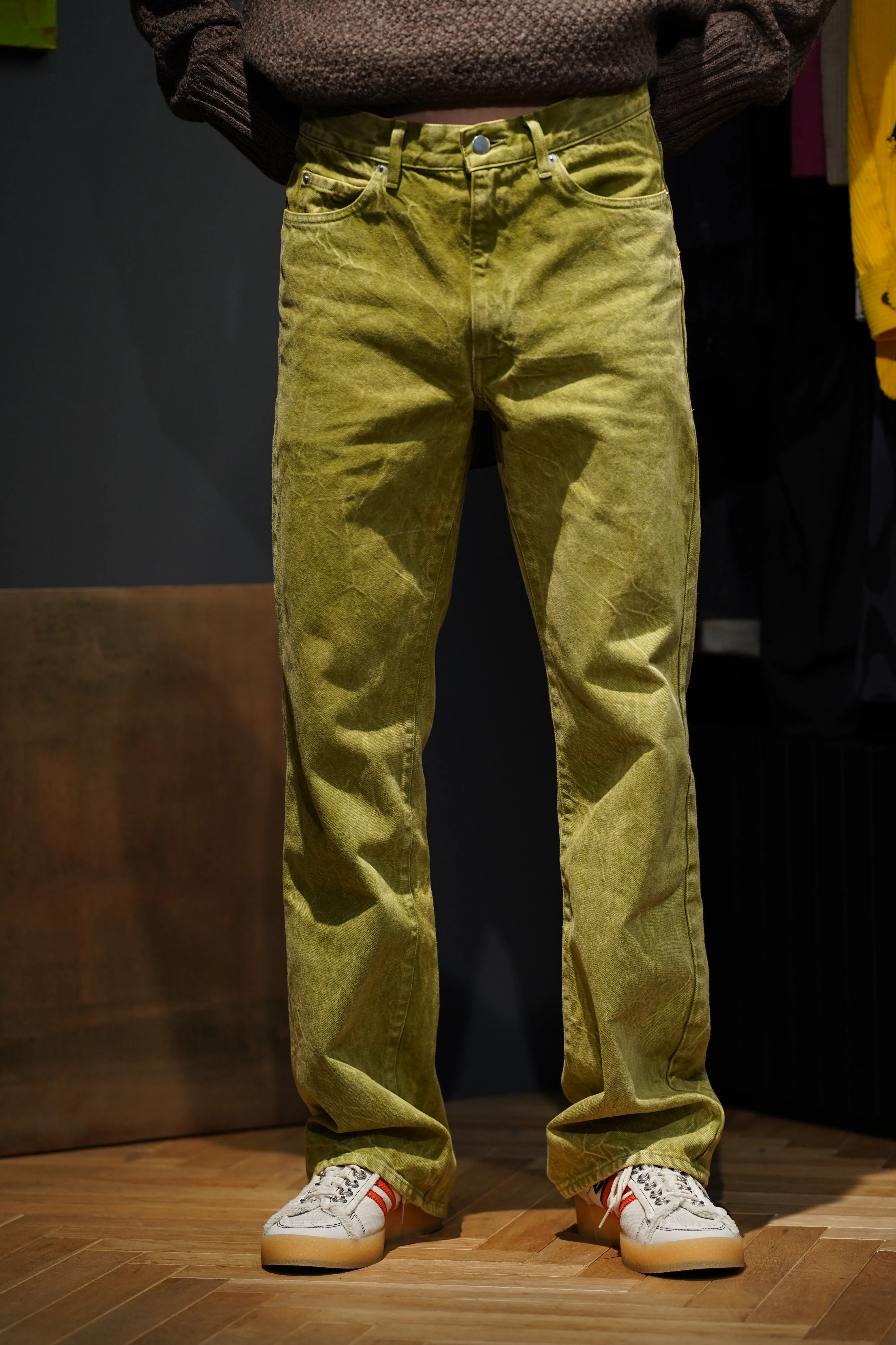 Product dye Semi Flare Denim (GREEN)