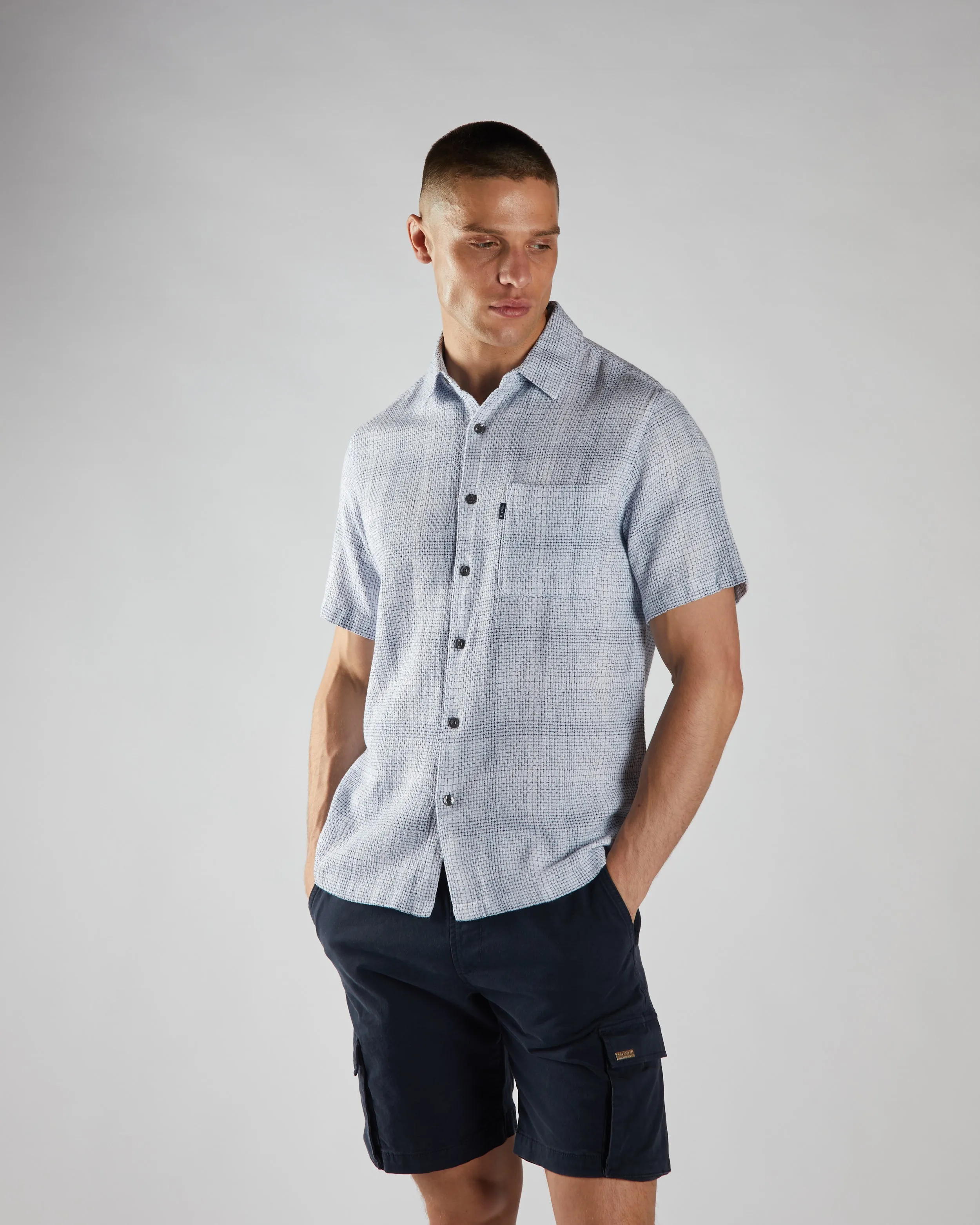 Raff SS Shirt Blue Check