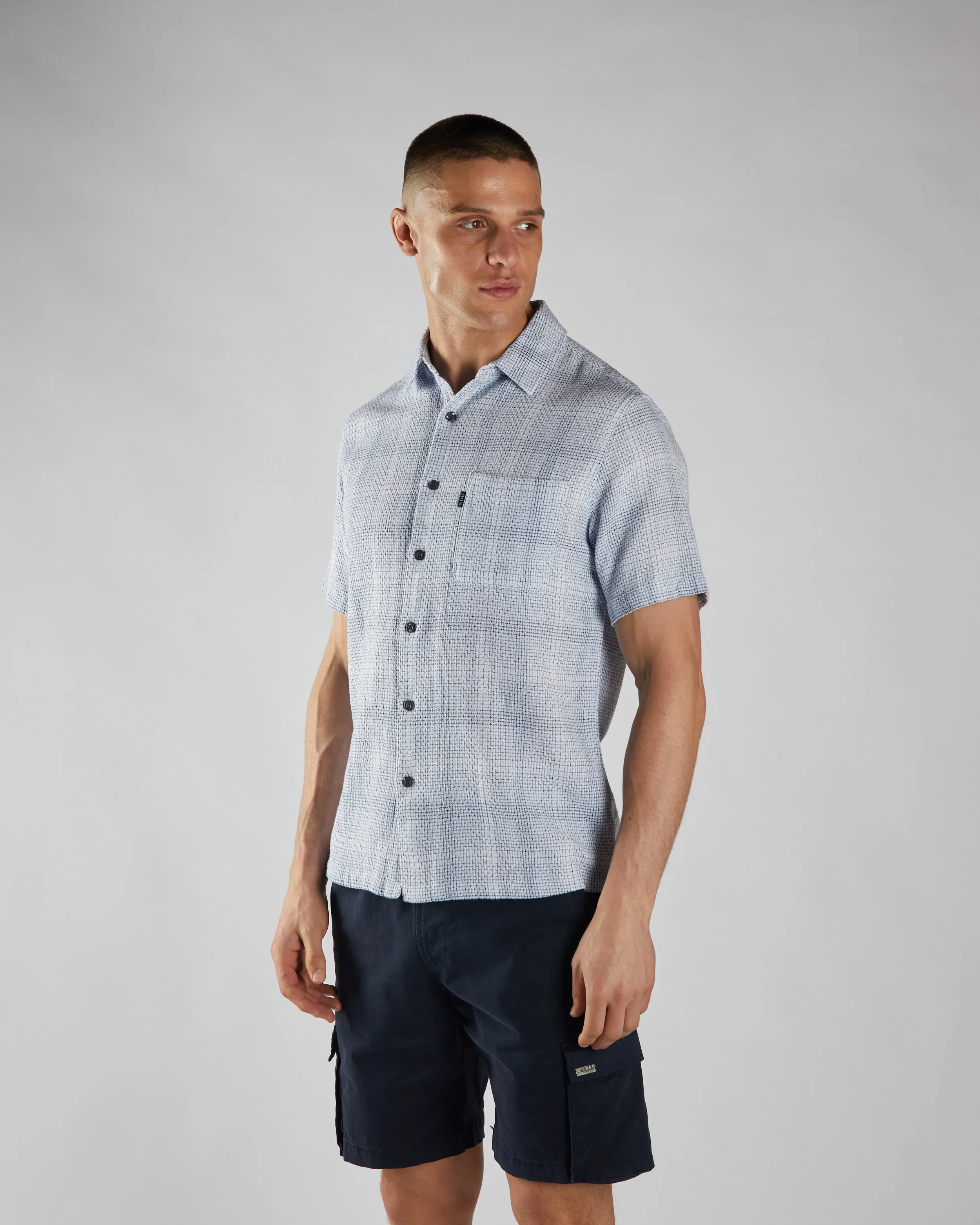 Raff SS Shirt Blue Check