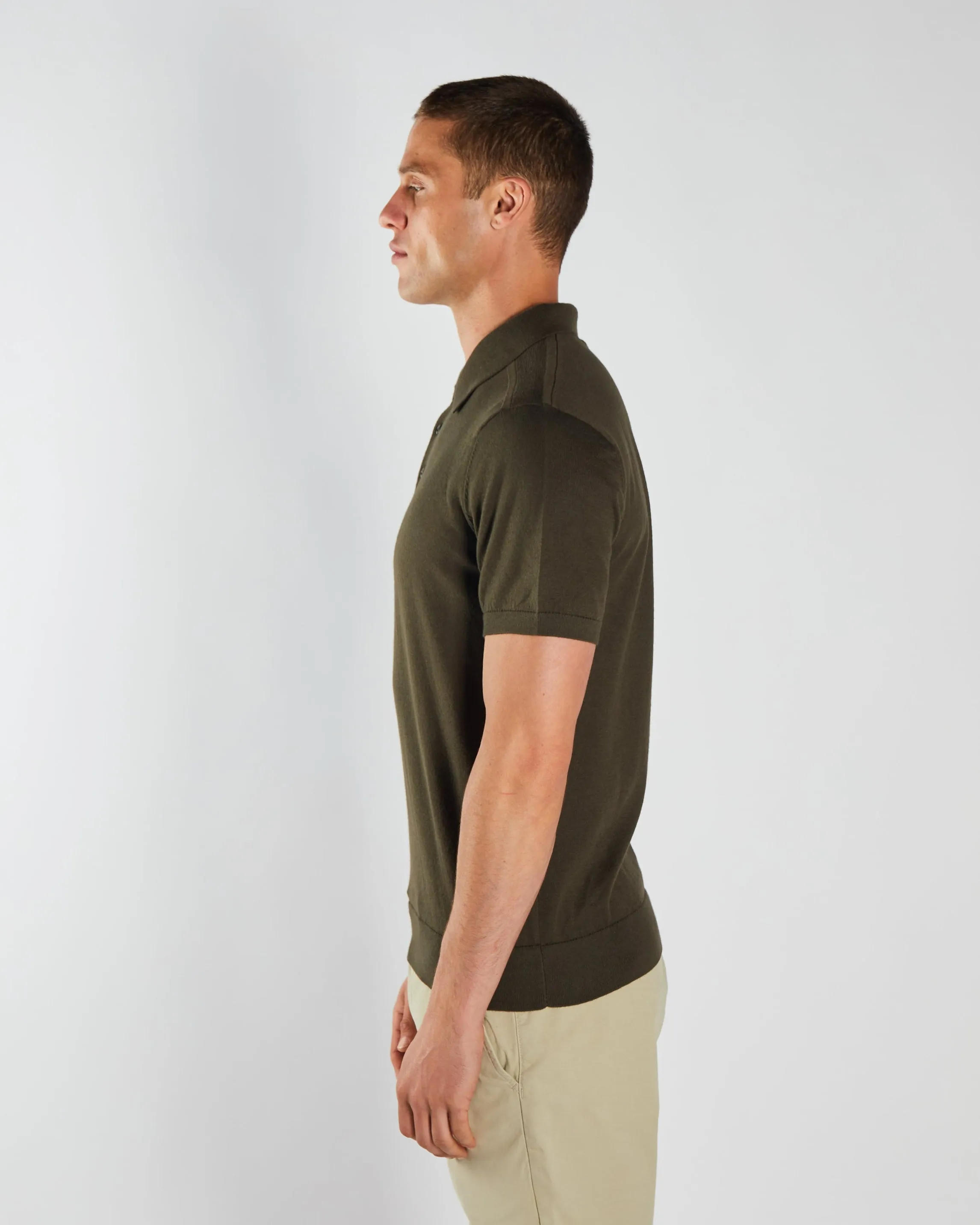 Ricardo Knitted Polo Monaco Green