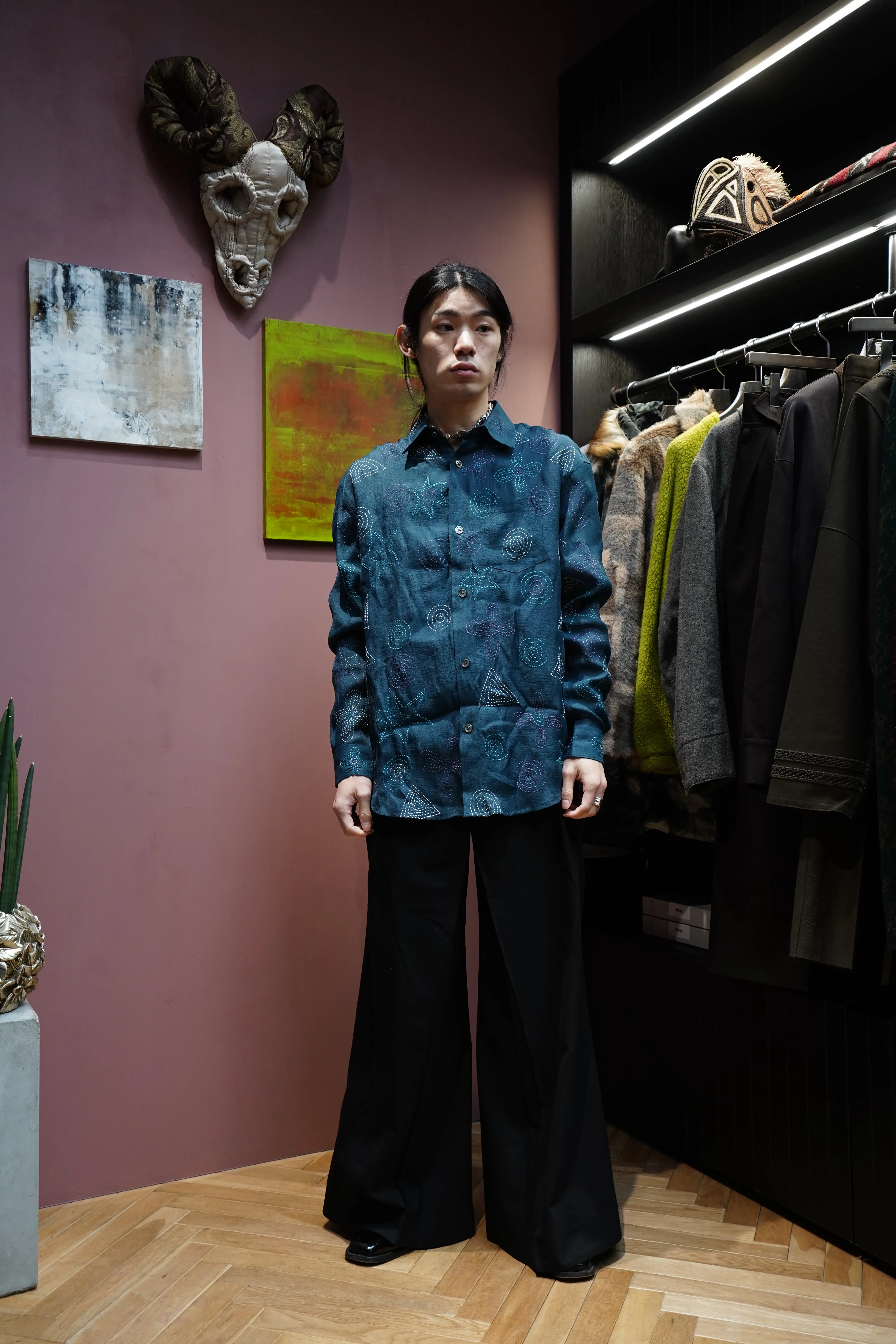 Sasquatchfabrix. HAKAMA SLACKS(BLACK)