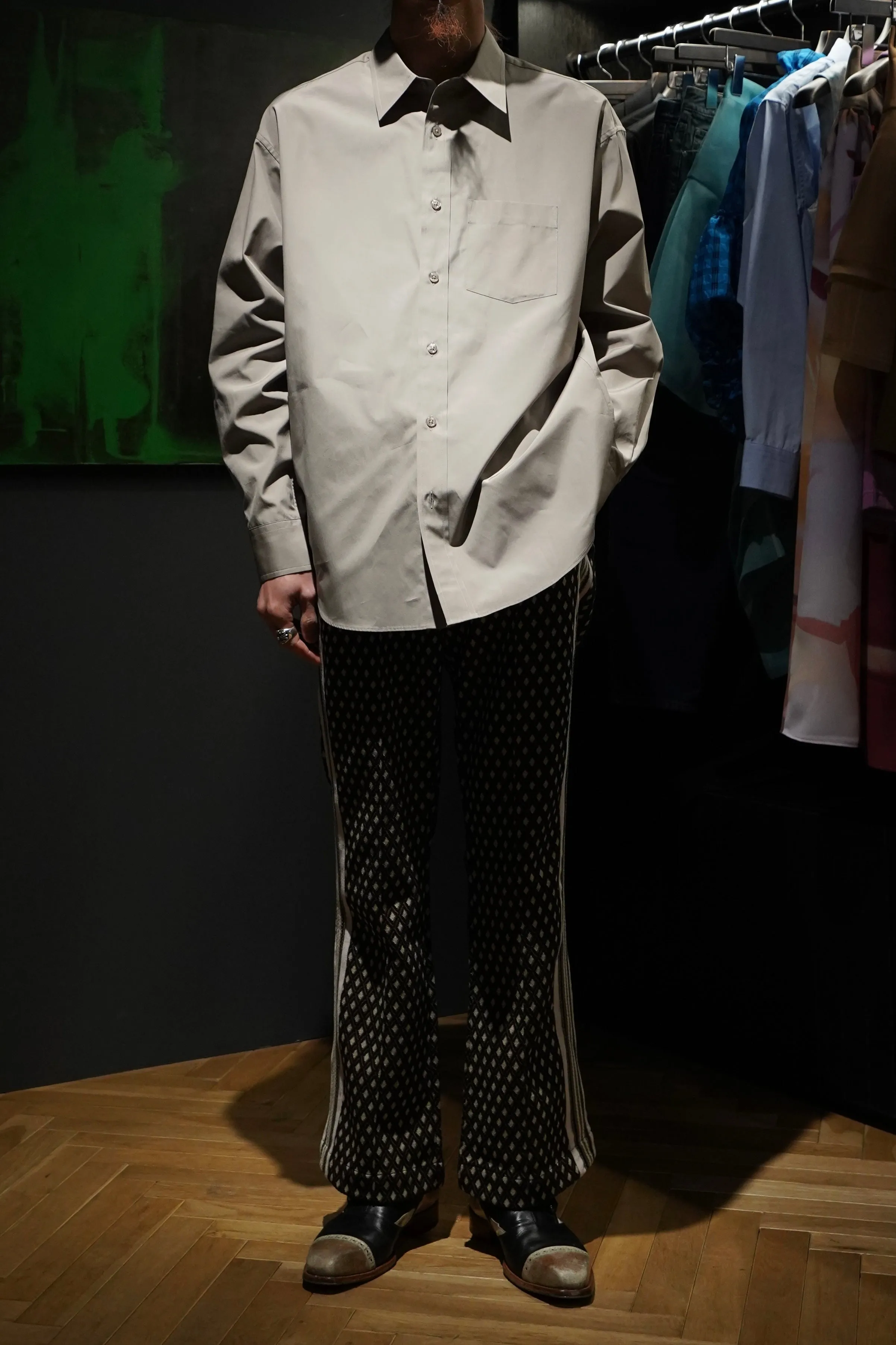 Sasquatchfabrix. "BOOT CUT" RETRO TRACK PANTS (BLACK)