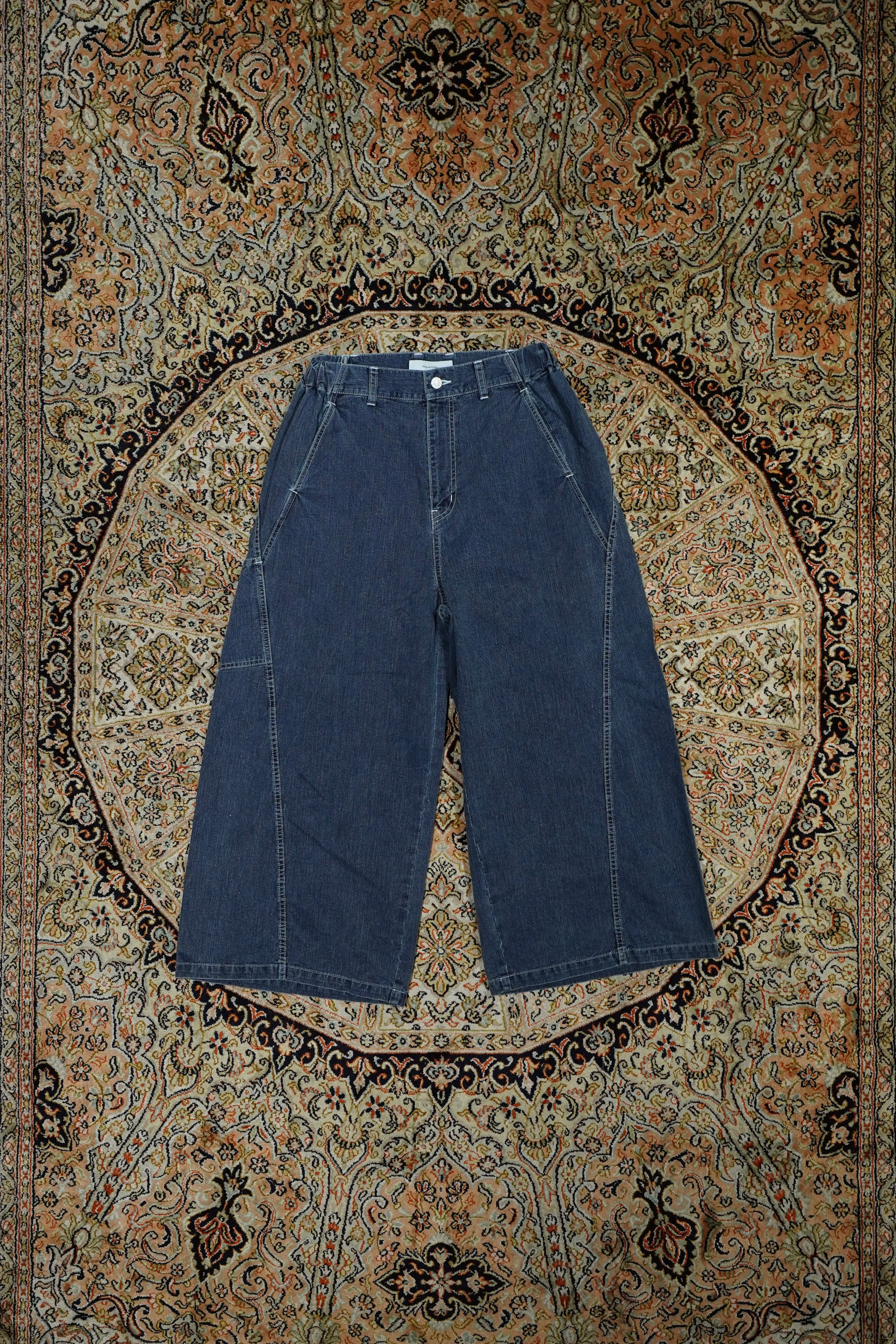 Sasquatchfabrix. SUPER BAGGY PANTS (INDIGO)