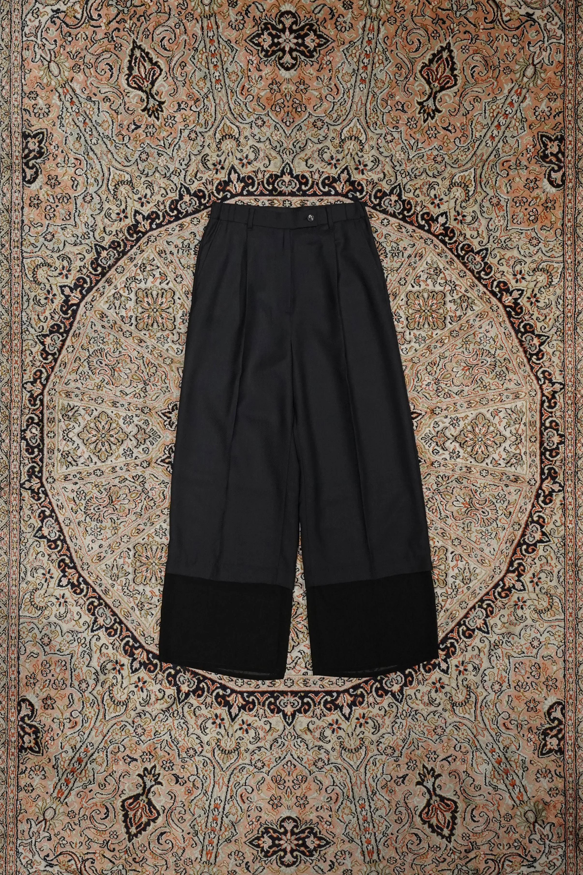 SATORU SASAKI LAYRED TROUSERS (BLACK/BLACK)