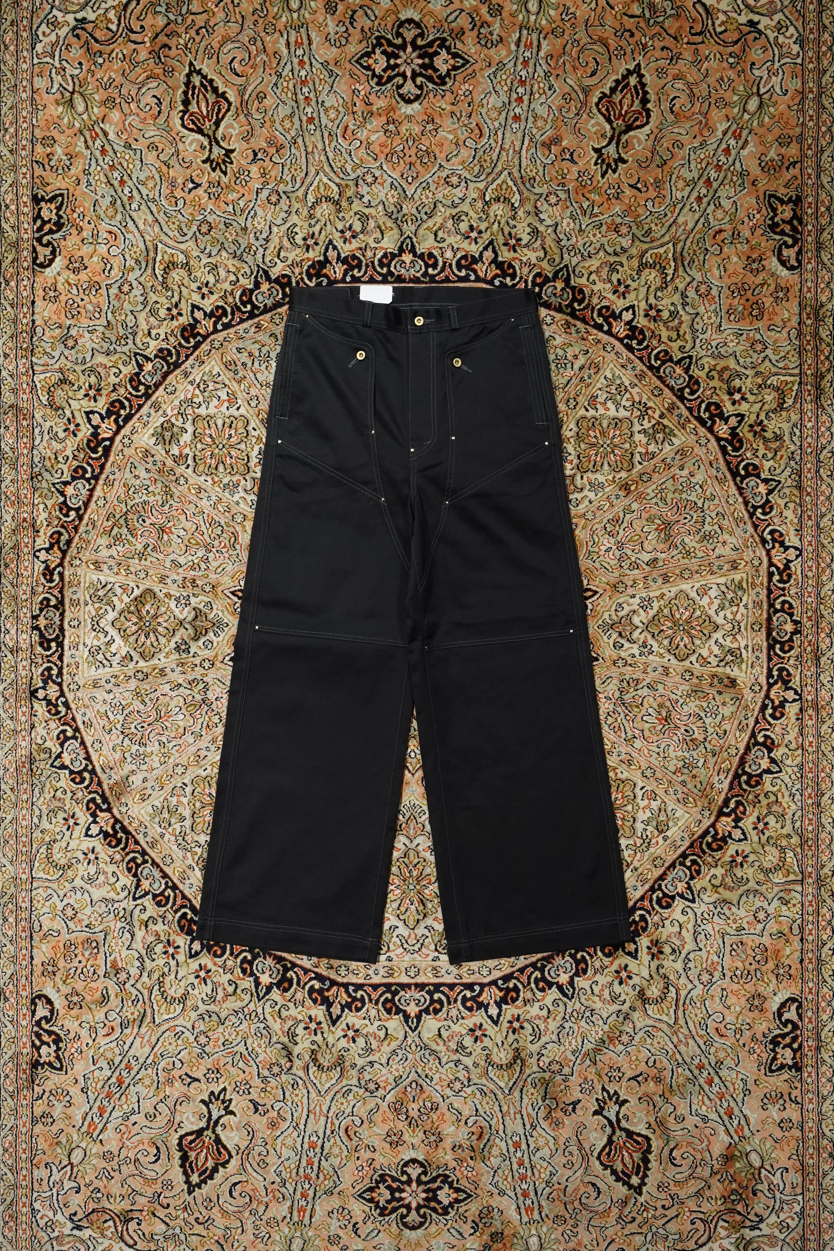 SOLARIS&Co. NAVAL FLARE PANTS-WATCHDOG (BLACK)
