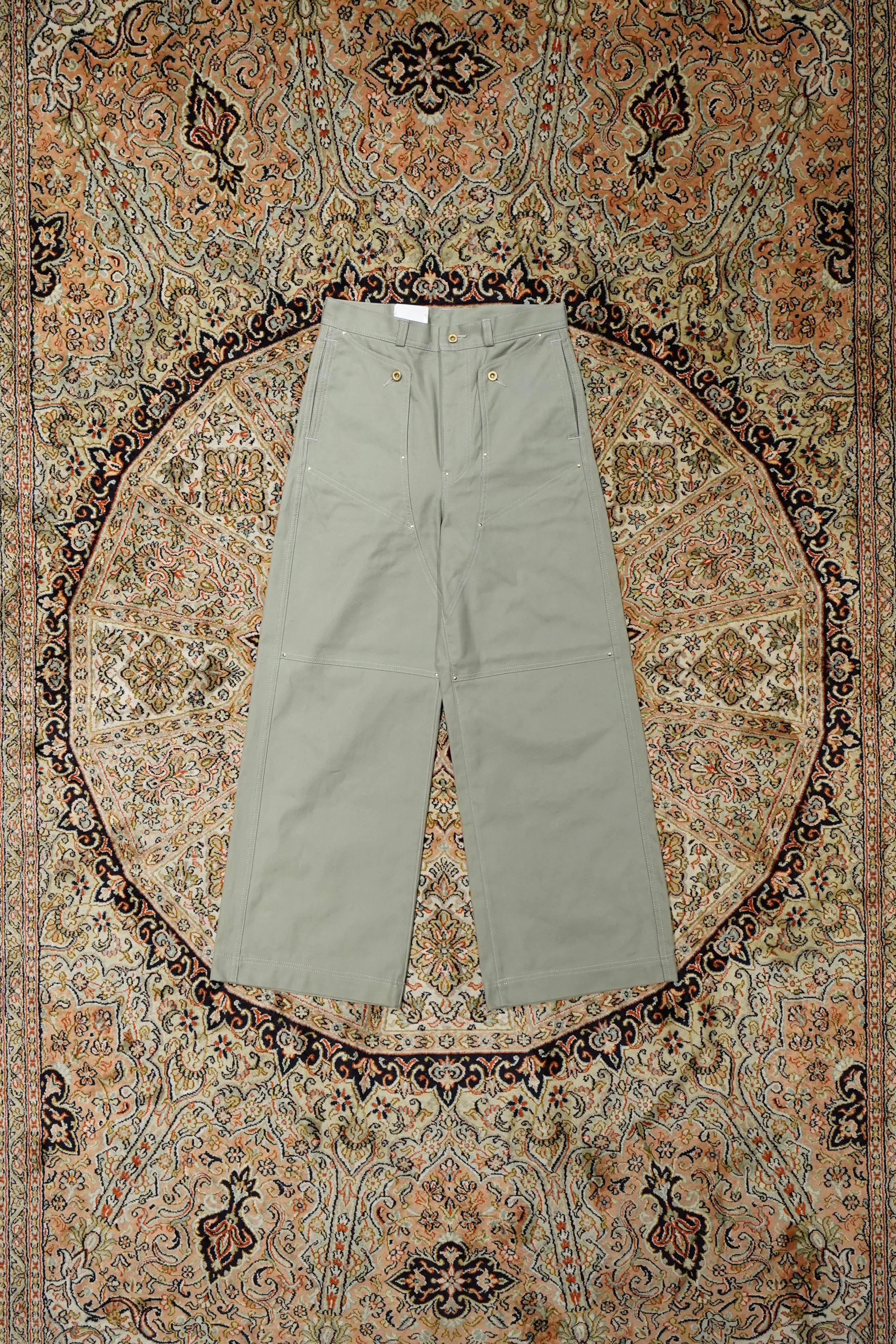 SOLARIS&Co. NAVAL FLARE PANTS-WATCHDOG (SAGE GREEN)(EXCLUSIVE)