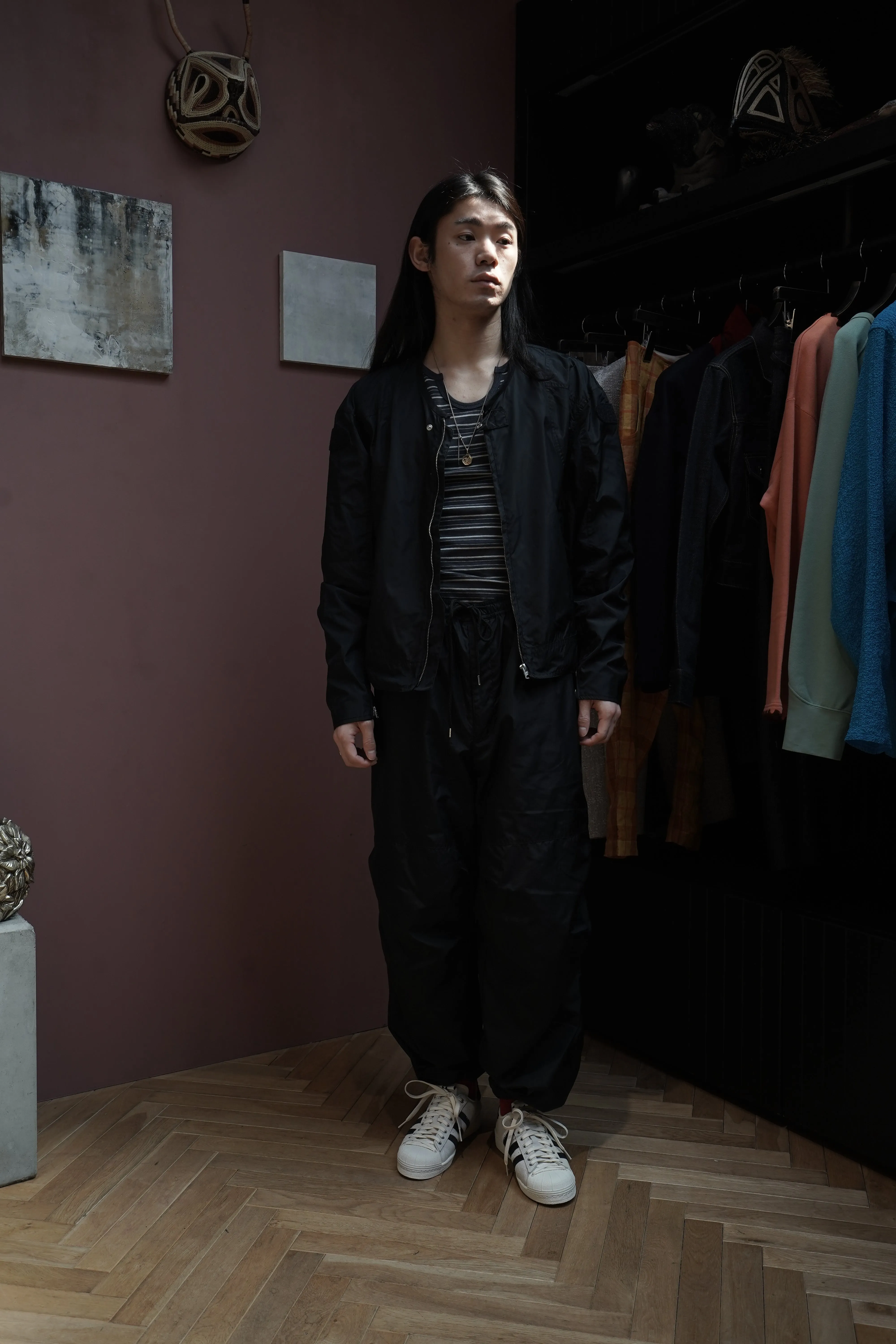 SOLARIS&Co. NYLON DRAWCORD PANTS (BLACK)