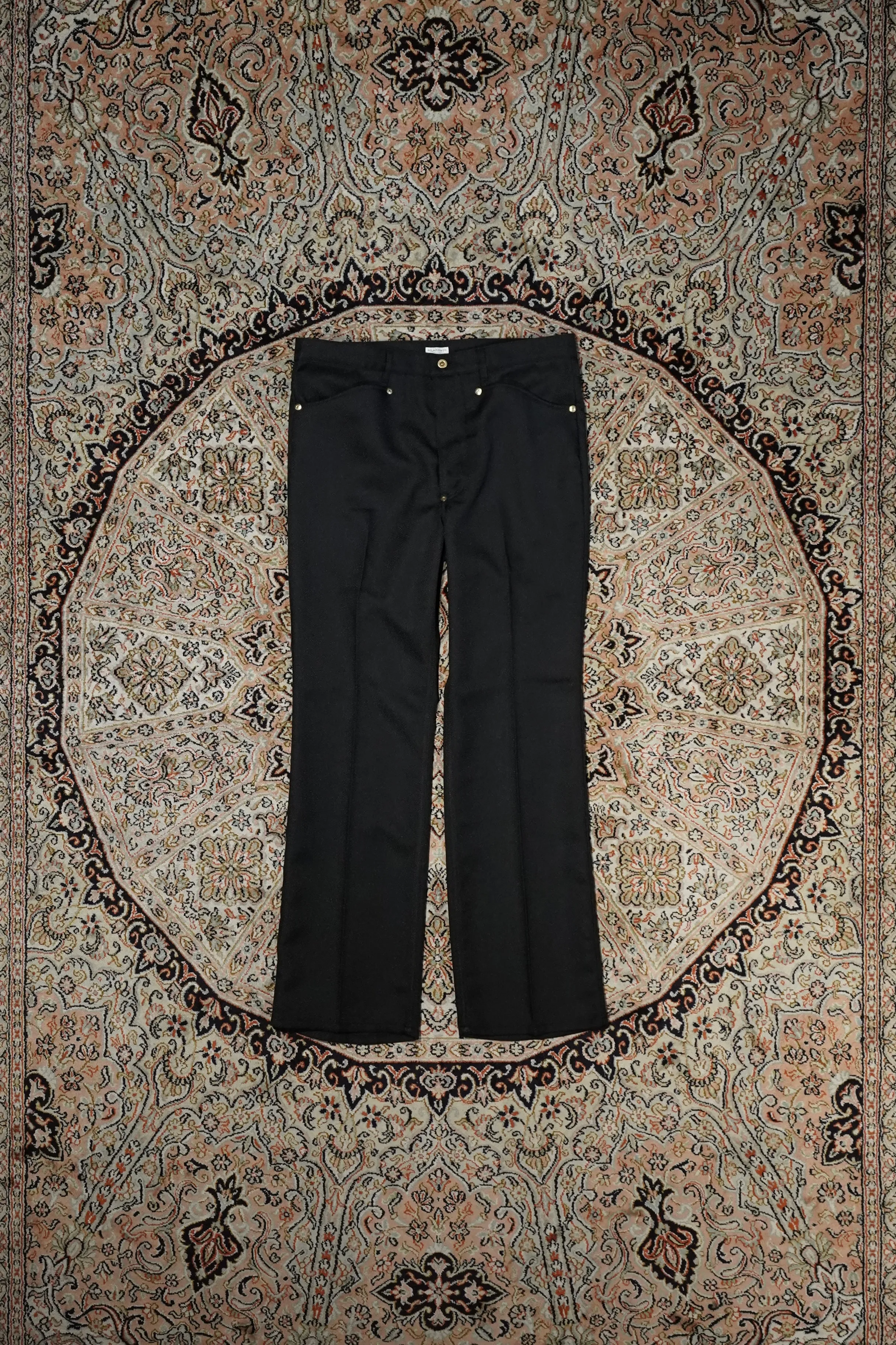 SOLARIS&Co. POLYESTER FLARE PANTS - B949 (BLACK)