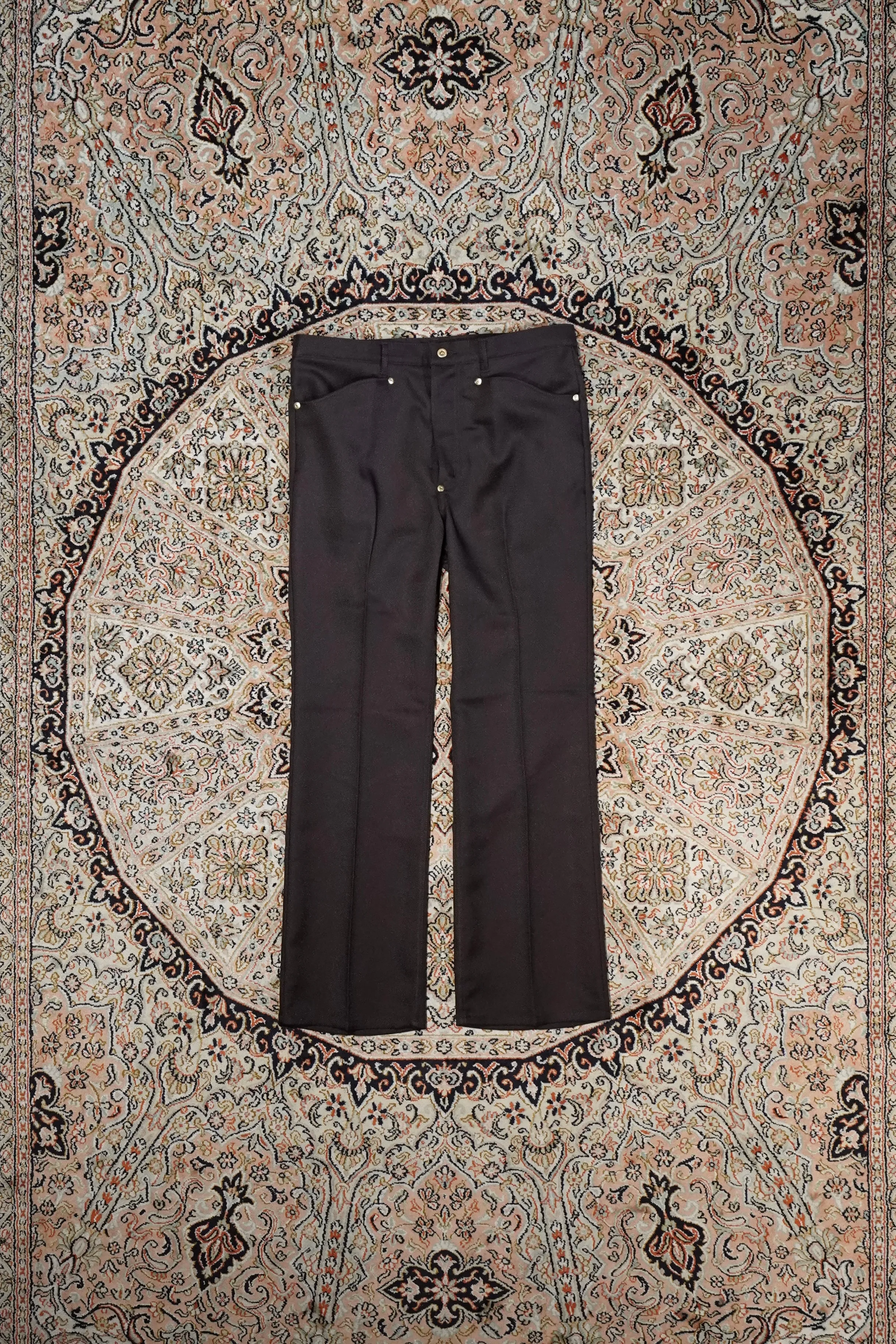 SOLARIS&Co. POLYESTER FLARE PANTS - B949 (BURGUNDY)