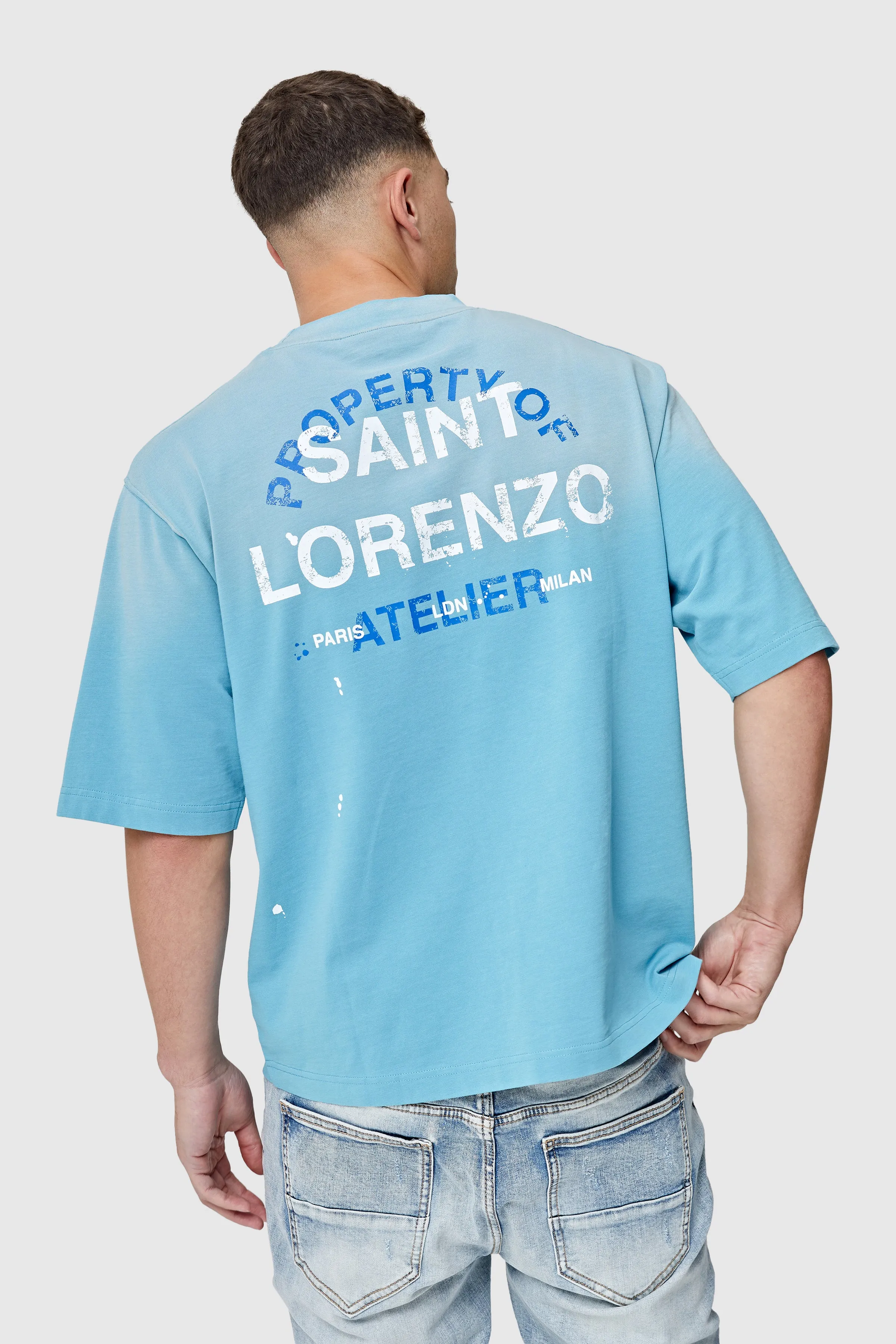 St Lorenzo Painter Tee - Blue