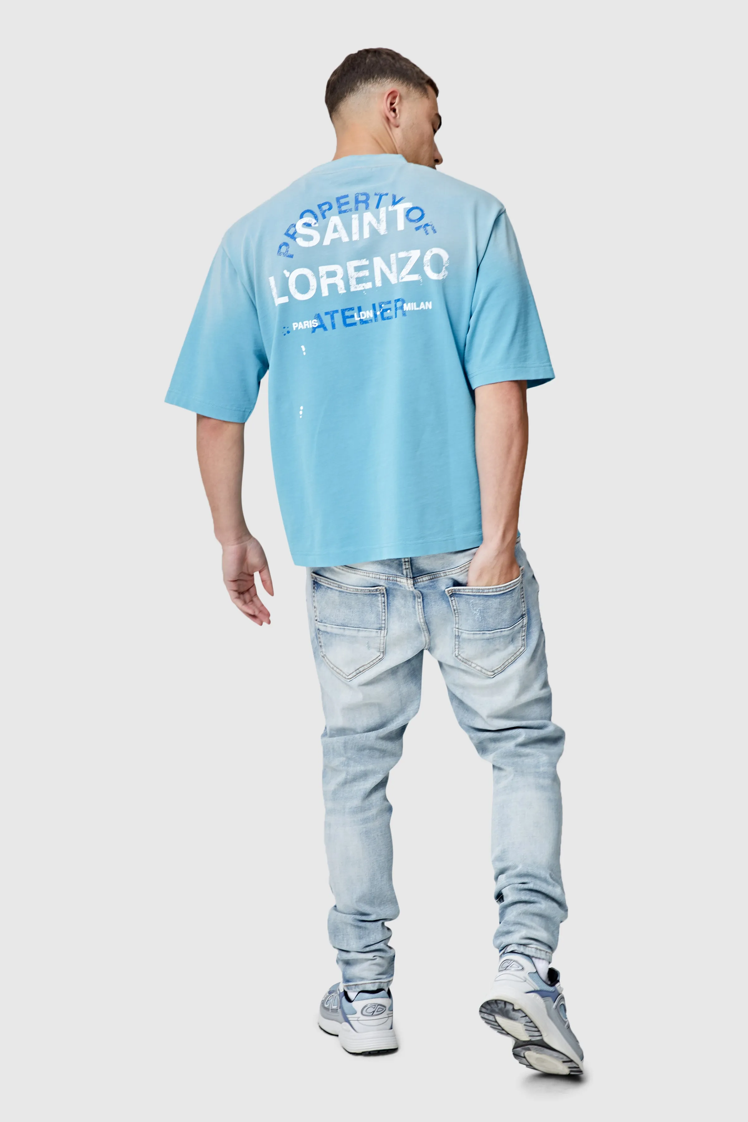St Lorenzo Painter Tee - Blue