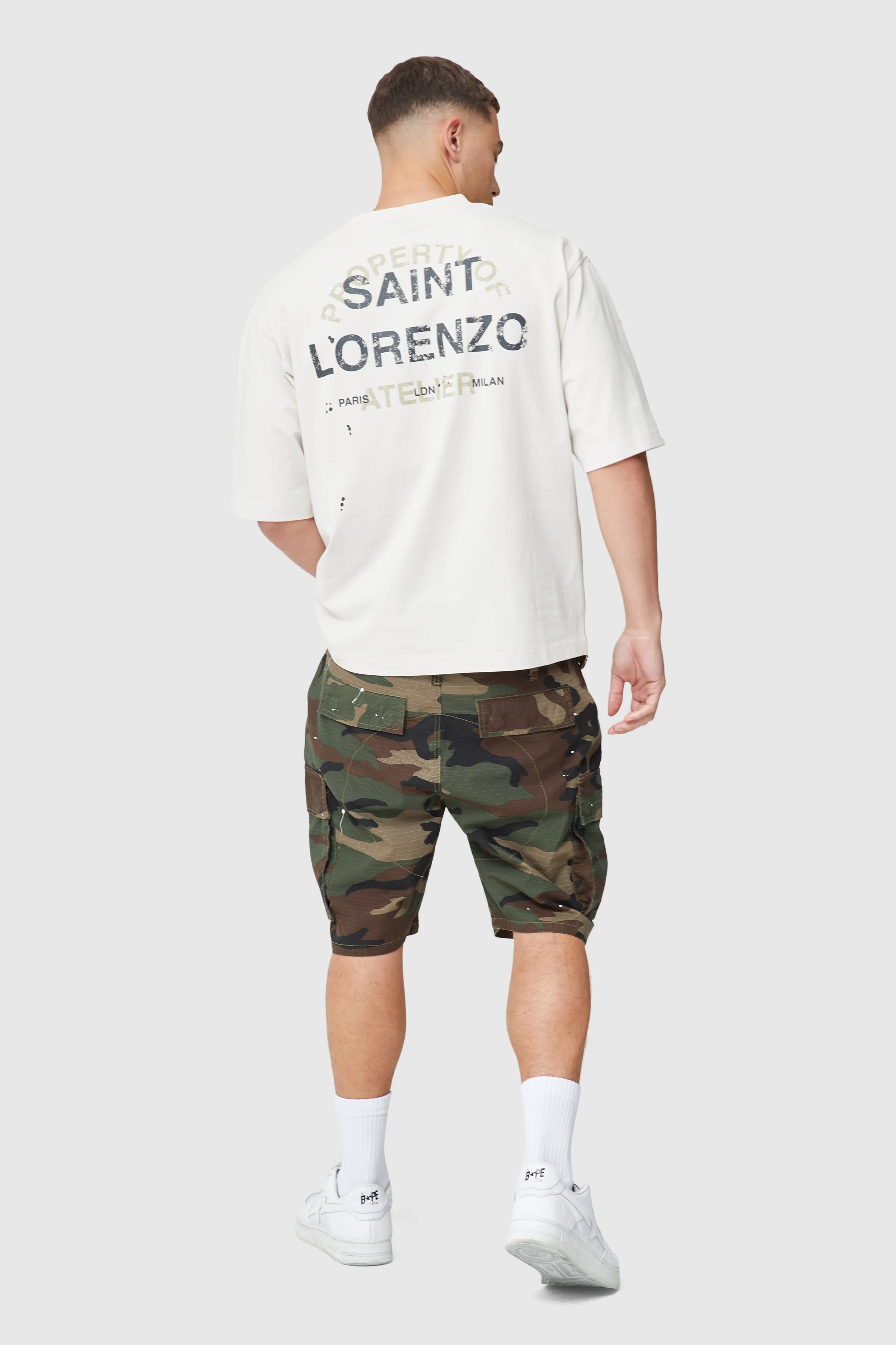 St Lorenzo Painter Tee - Off White