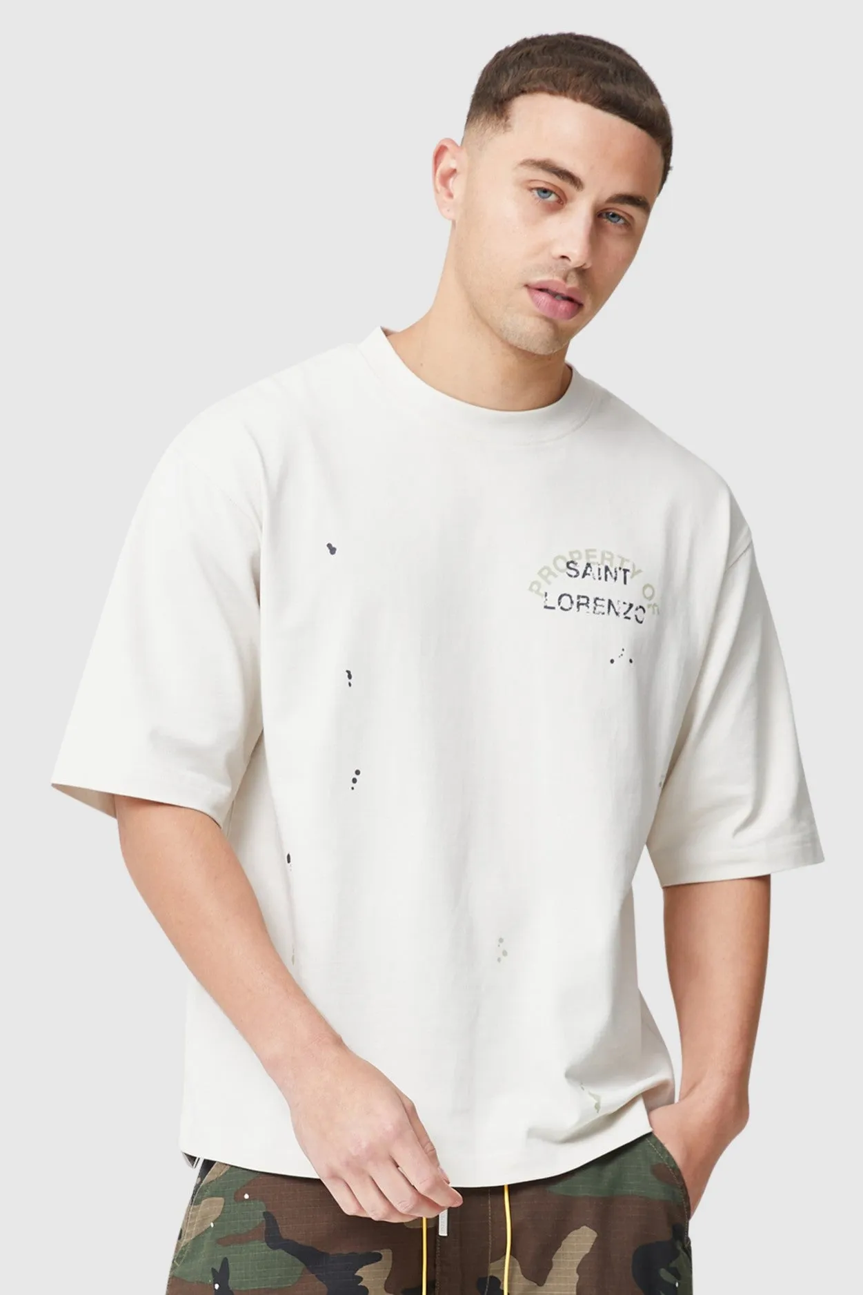 St Lorenzo Painter Tee - Off White